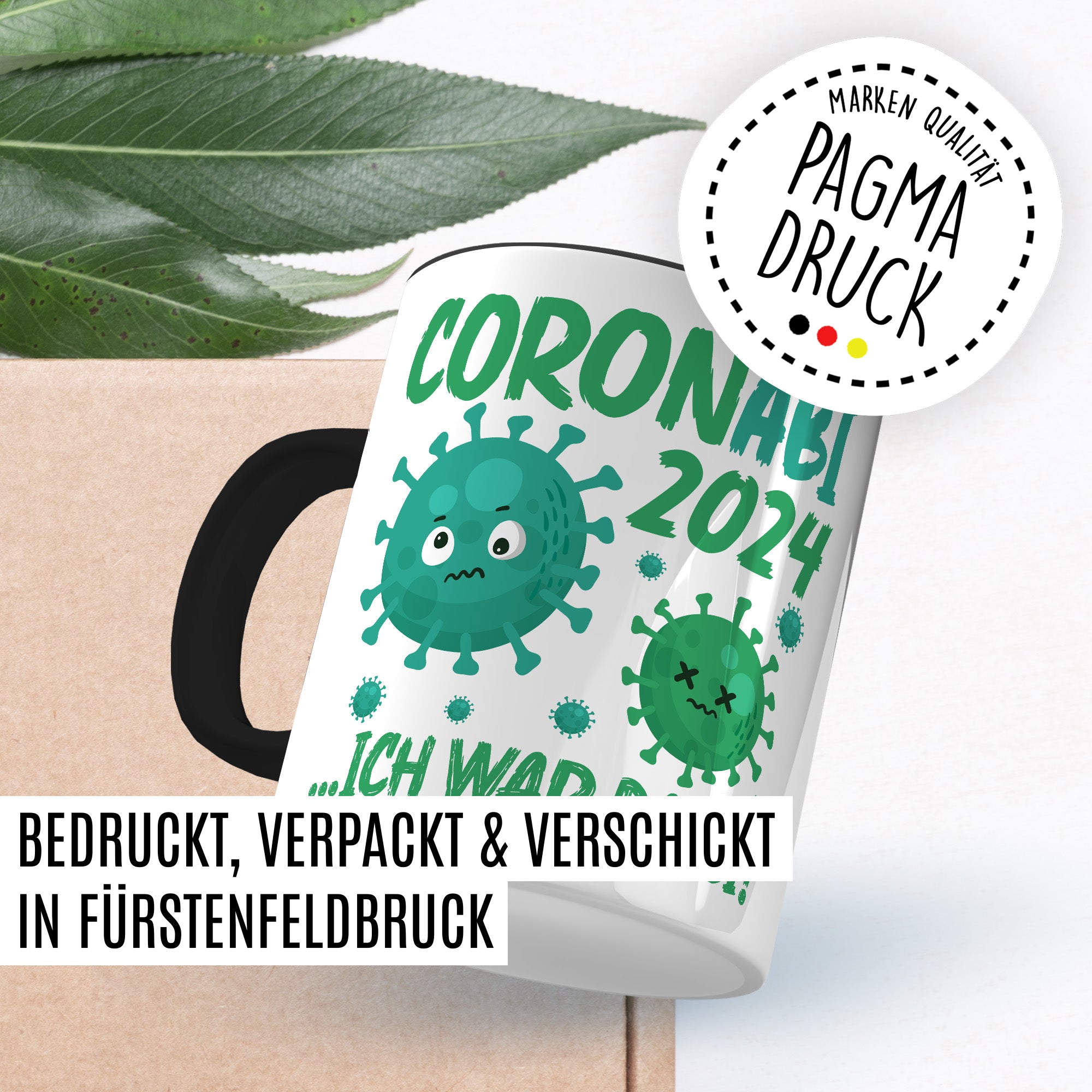 Abitur 2024 Tasse CoronABI Abitur Geschenk Jungs Mädchen lustig Abi Kaffeetasse für Abiturient Abiturientin zum Schul-Abschluss Deko Abiturgeschenk Kaffeebecher