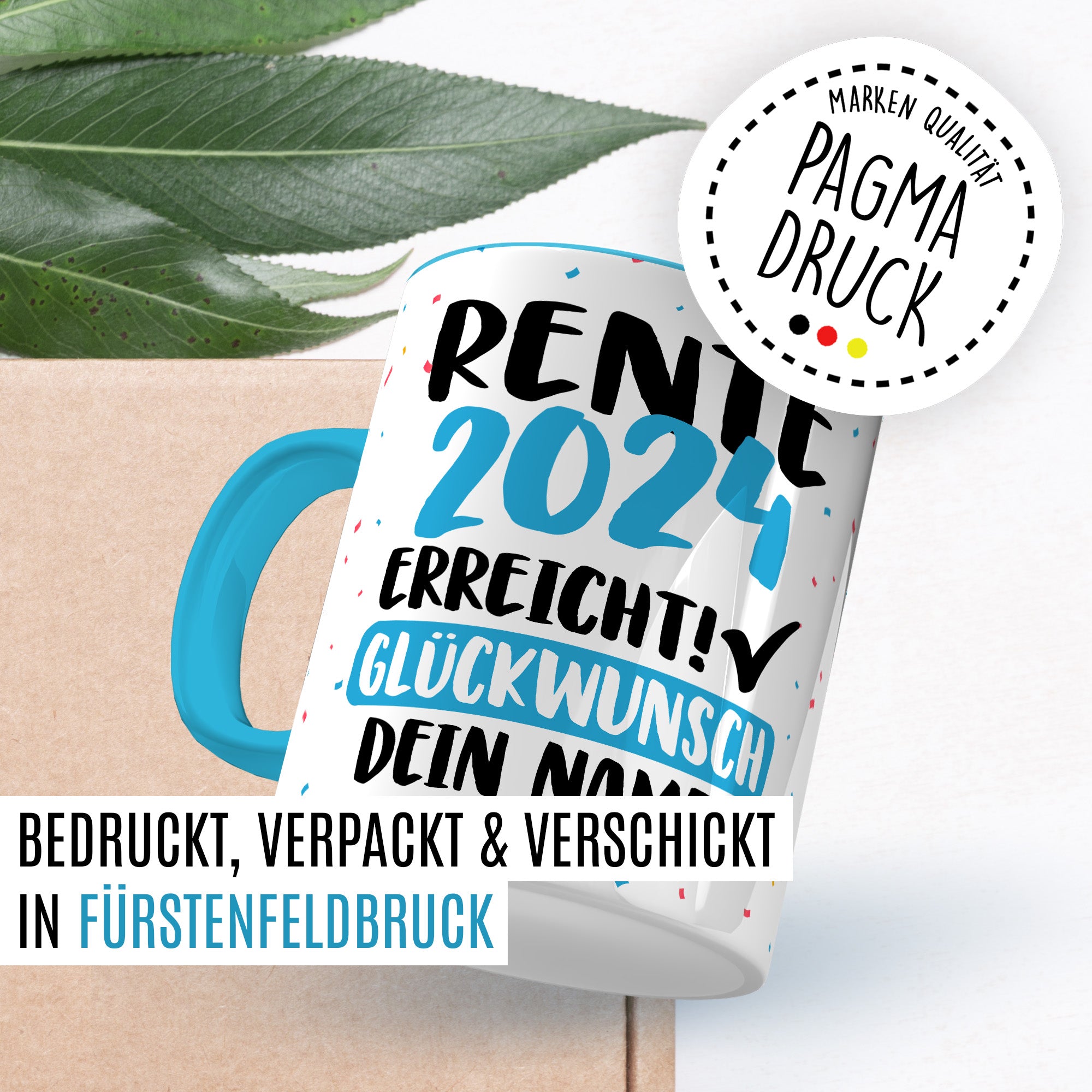 Tasse personalisiert Examen Geschenk Examen 2024 geschafft! - Glücwunsch dein Name Geschenkidee Kaffee-Becher Kaffeetasse Tasse mit Spruch pesonalisierbar eigener Name Schulabschluss