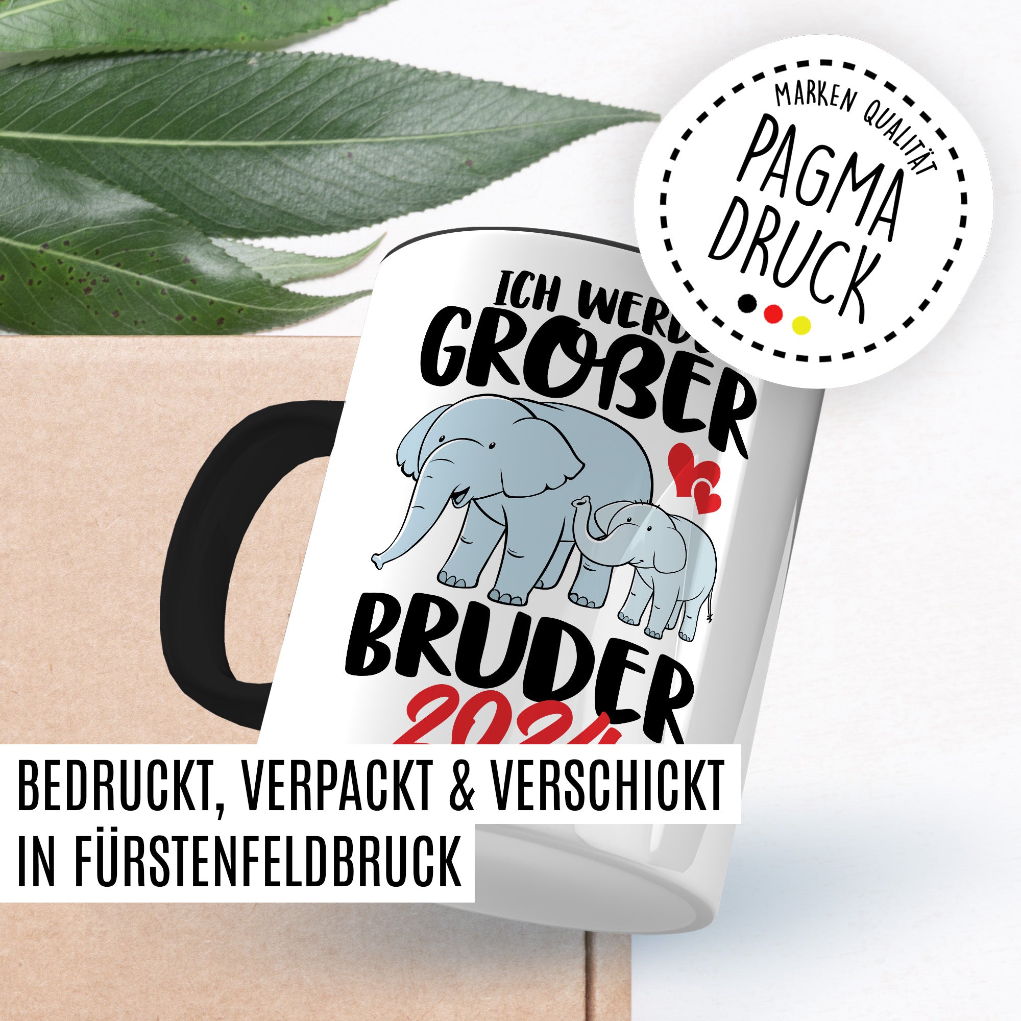 Bruder Tasse 2024 Geschenkidee Einhorn Kakaobecher Geschenk für Geschwister Kakaotasse Kinder Becher