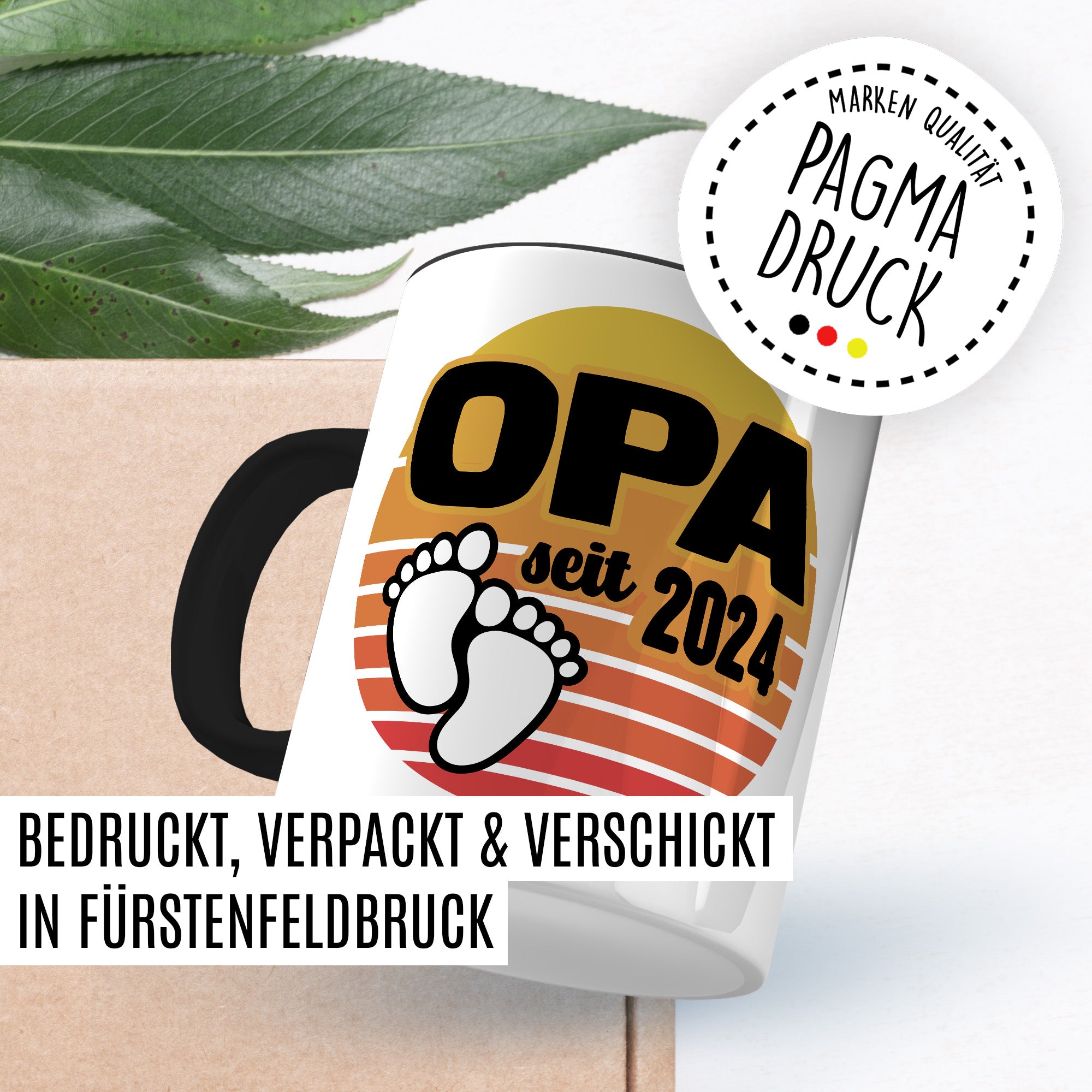 Opa Tasse, Opa - Since 2024, Geschenk Großvater, Geschenkidee frischer Großvater, frischgebackener Opa 2024 Geschenk Geburt Baby Enkelkind