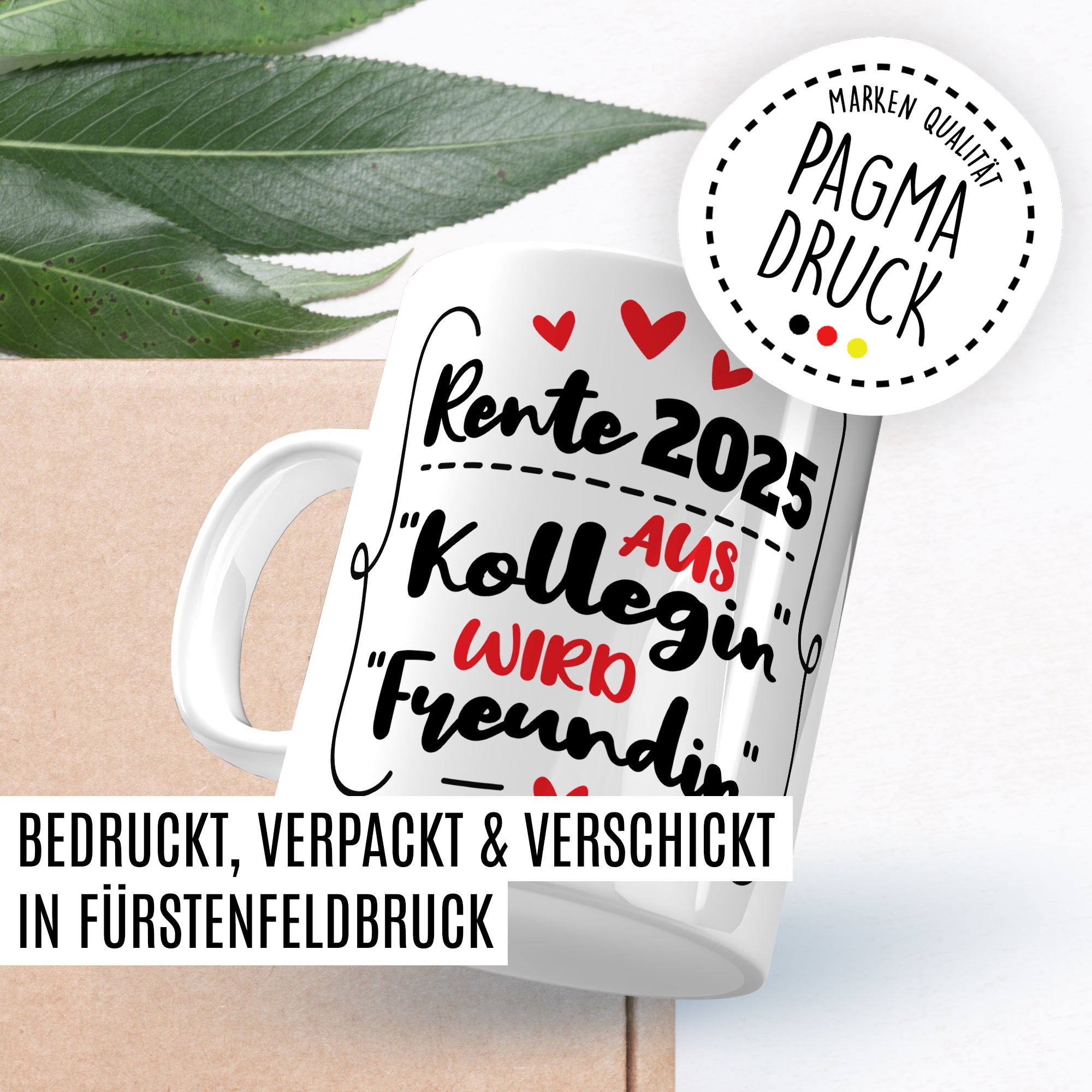 Tasse Kollegin Abschiedsgeschenk Rente - Kolleginnen Freundinnen Geschenk zur Rente 2025 Arbeitskollegin Abschied Verabschiedung Renteneintritt Ruhestand Geschenkidee Kaffee-Becher