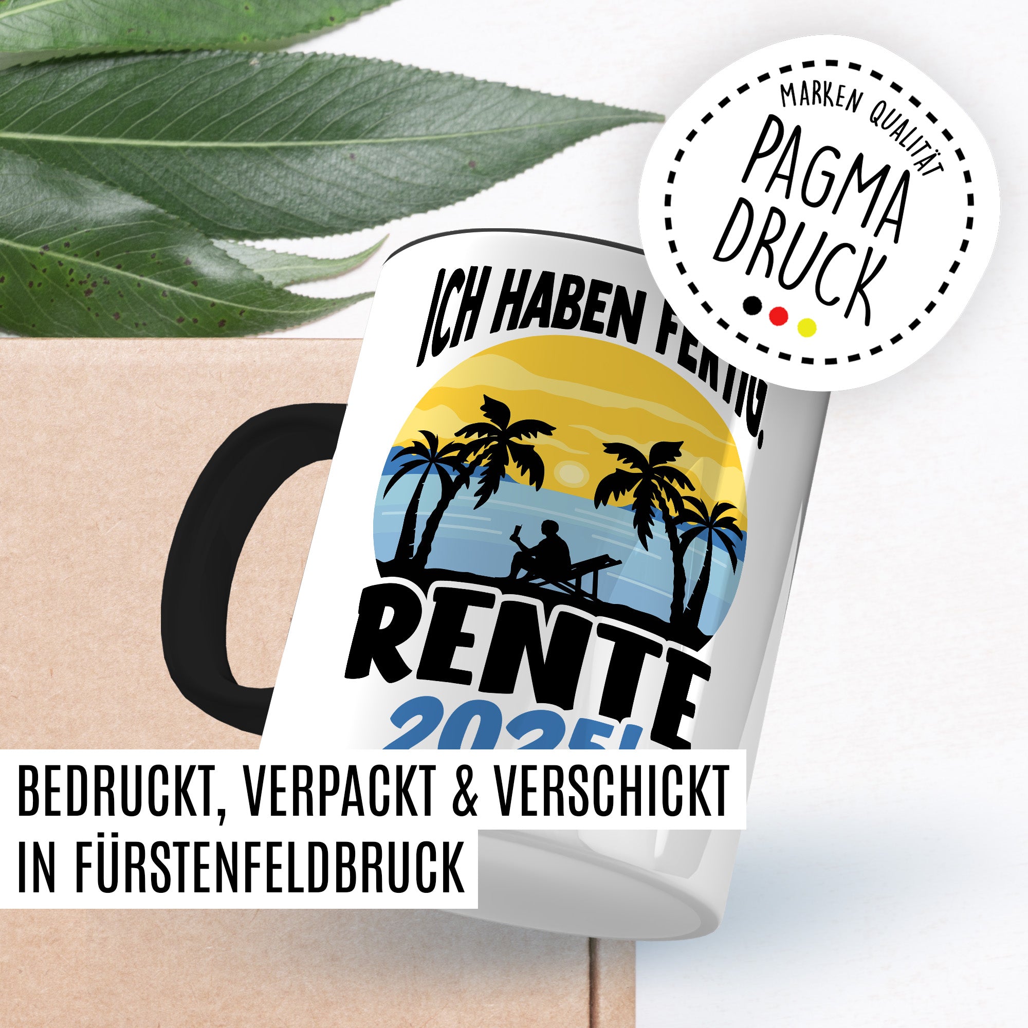 Personalisierte Rentner Tasse, Name haben fertig Rente 2025 Geschenk Geschenkidee Renteneintritt Kaffeetasse mit Spruch Pensionierung Kaffee-Becher Rentnergeschenk Ruhestand