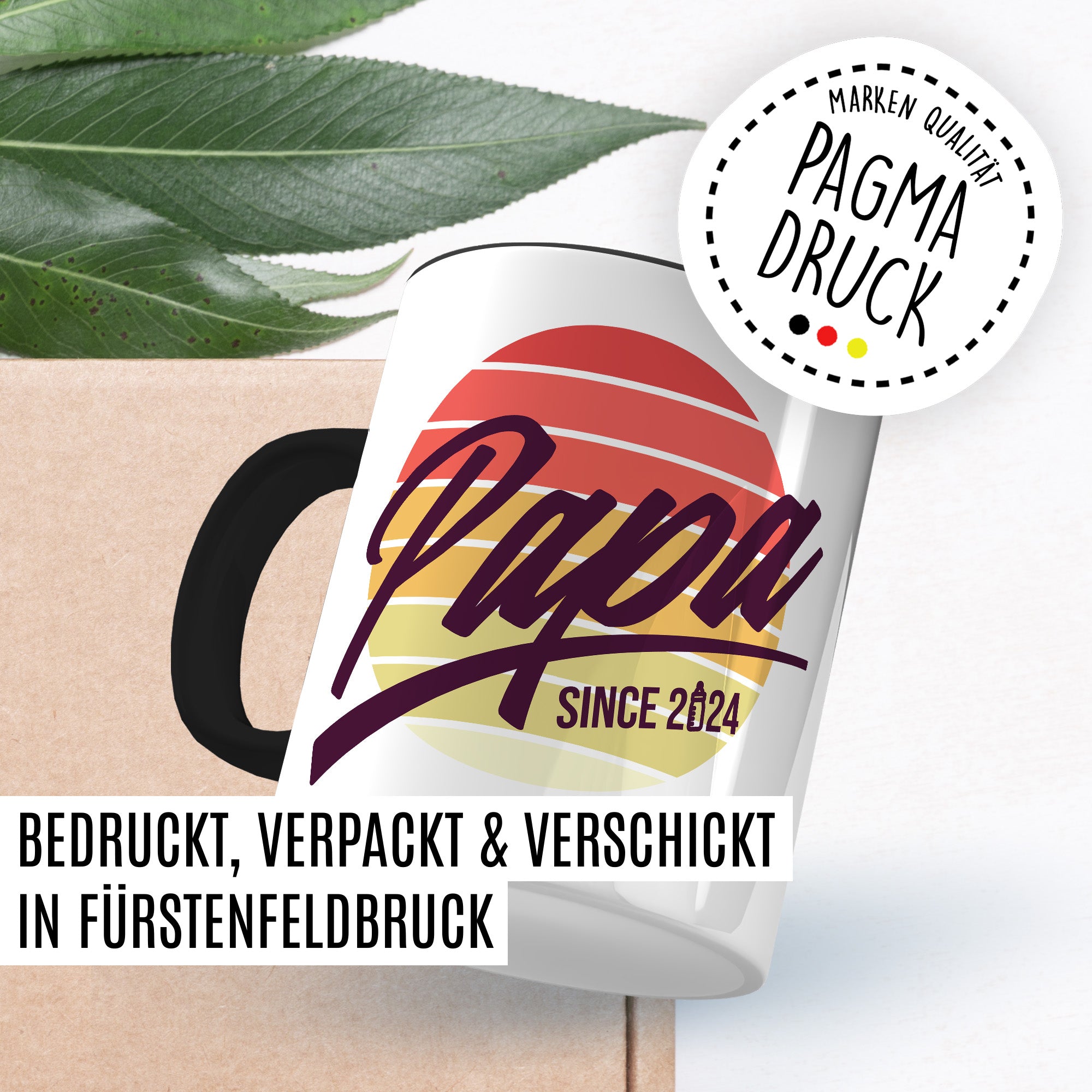 Papa Tasse, Papa - Since 2024, Geschenk Ehemann, Geschenkidee frischer Vater, frischgebackener Papa 2024 Geschenk Geburt Baby