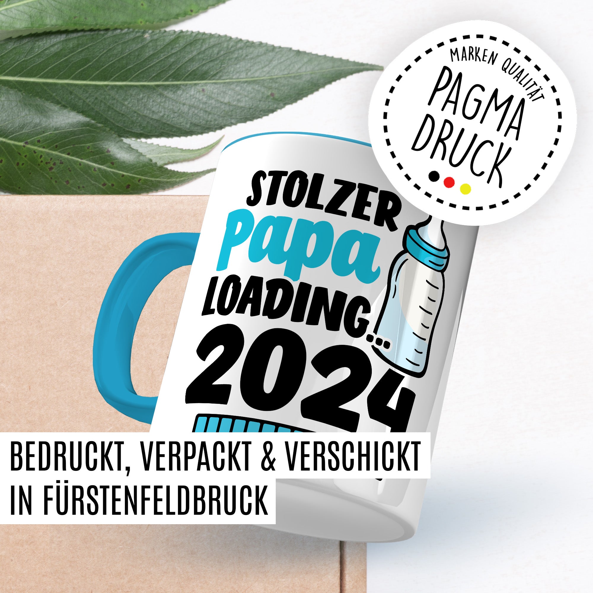 Tasse werdender Papa Geschenk, Stolzer Papa loading … 2024 Geschenkidee Vater Kaffee-Becher Kaffeetasse mit Spruch Teetasse Motiv Vaterschaft werdender Vater