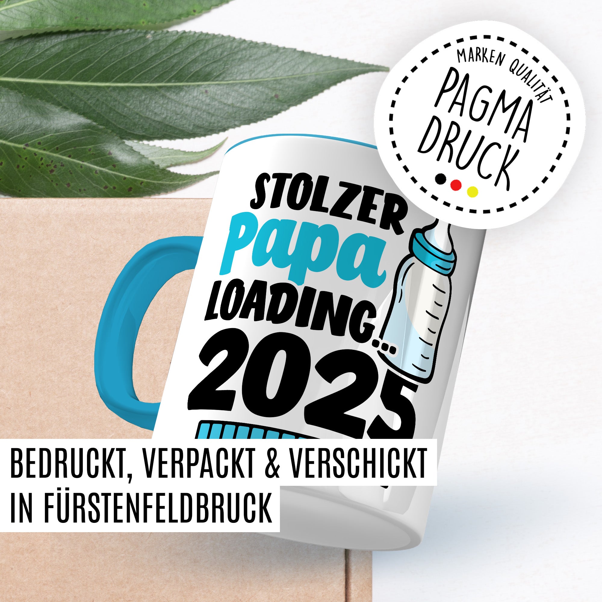 Tasse werdender Papa Geschenk, Stolzer Papa loading … 2025 Geschenkidee Vater Kaffee-Becher Kaffeetasse mit Spruch Teetasse Motiv Vaterschaft werdender Vater