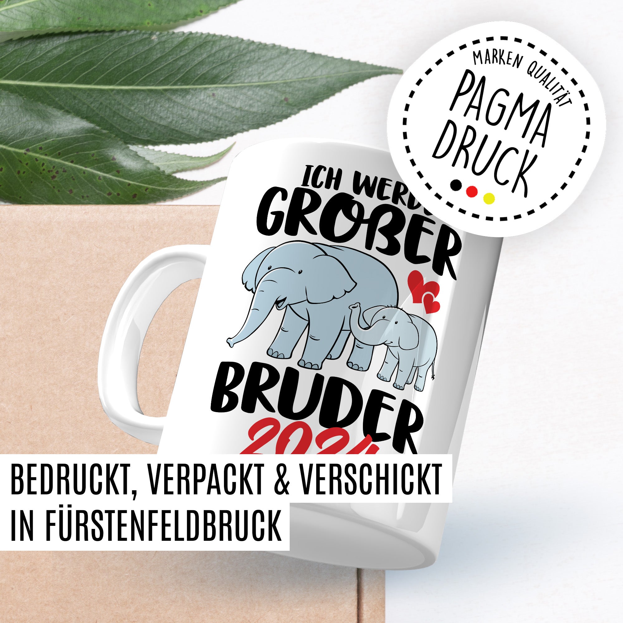 Bruder Tasse 2024 Geschenkidee Einhorn Kakaobecher Geschenk für Geschwister Kakaotasse Kinder Becher