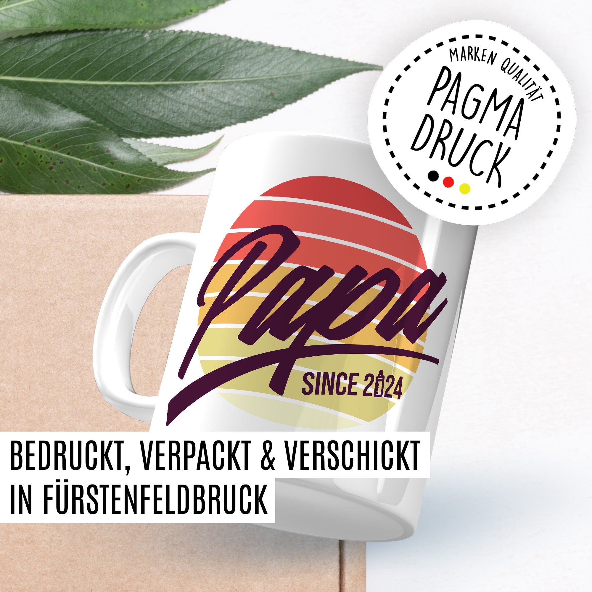 Papa Tasse, Papa - Since 2024, Geschenk Ehemann, Geschenkidee frischer Vater, frischgebackener Papa 2024 Geschenk Geburt Baby