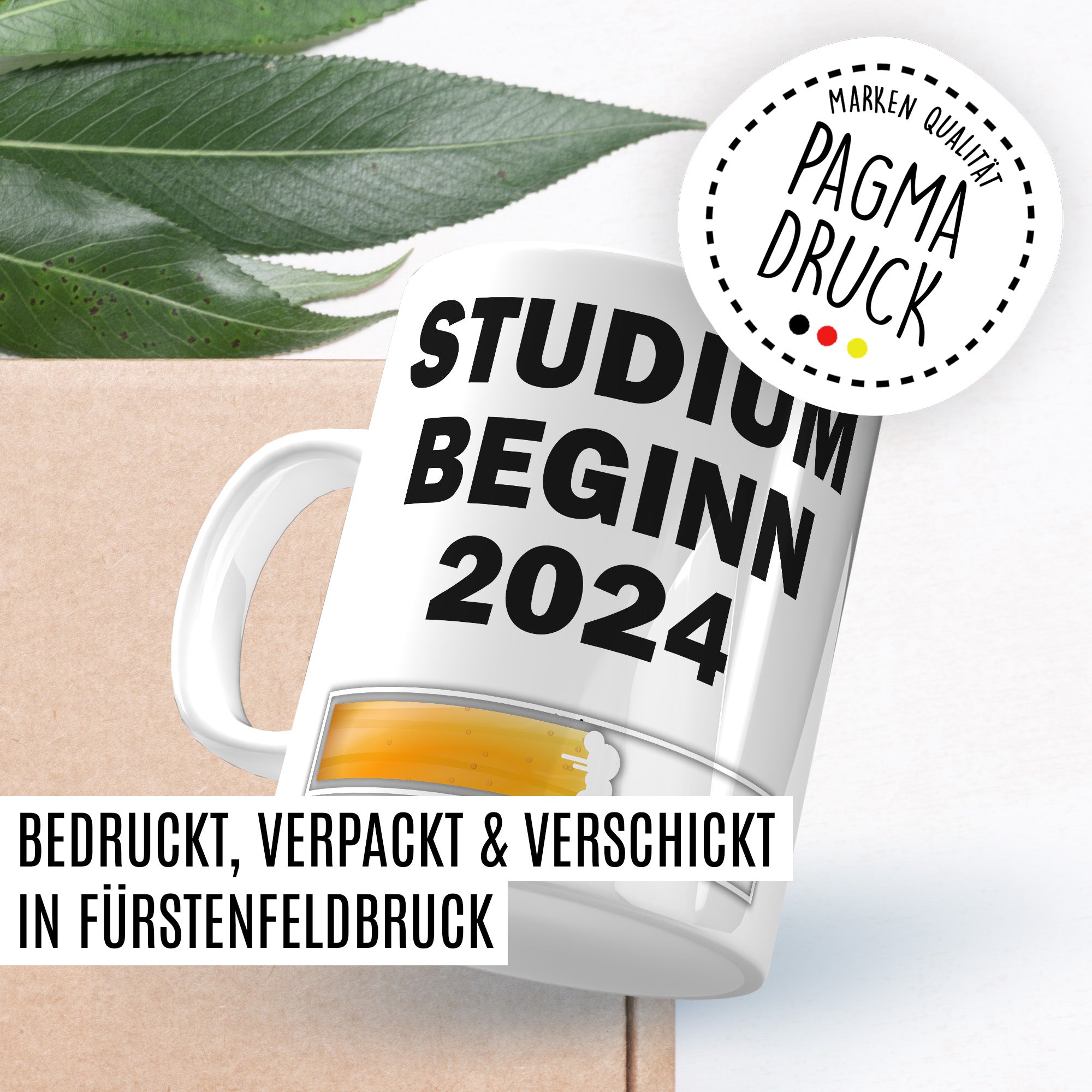 Pagma Druck Studium Geschenk Anfang, Student Tasse Semester 2024, Beginn Studium Geschenkidee Uni Witz Becher, Kaffeetasse Studentin lustig, Studienbeginn Studieren Anfang Beginn Kaffeebecher