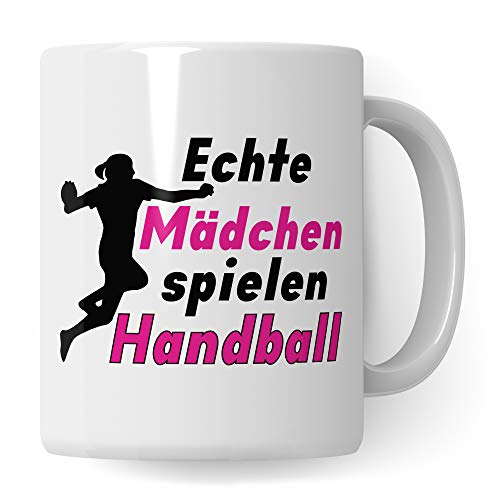 Pagma Druck Handballerin Tasse, Handball Geschenke für Mädchen, Handball Becher Frauen, Handballerin Spruch Kaffeetasse Geschenkidee, Handballspielerin Kaffeebecher Handballverein Handballer