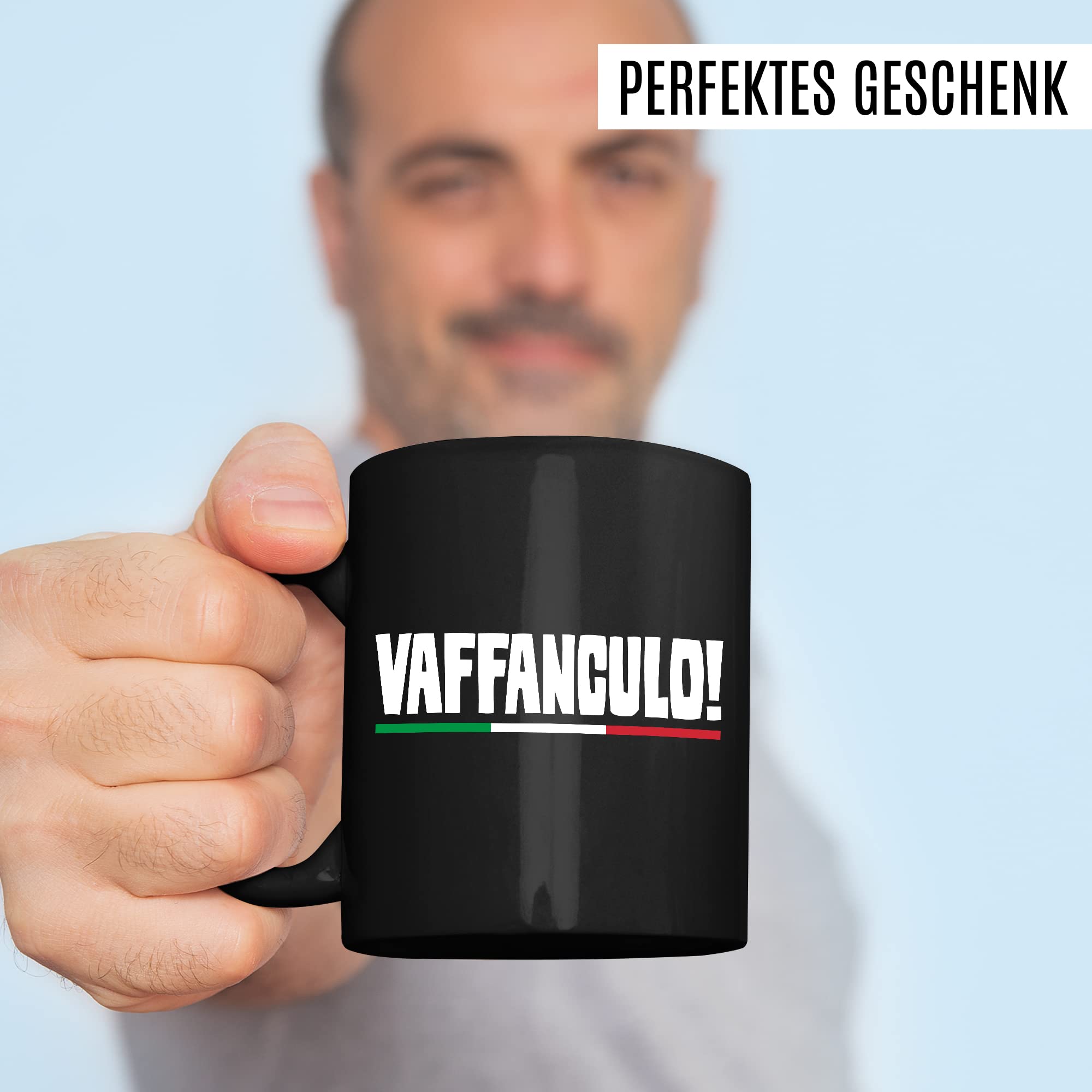 Vaffanculo Tasse lustige Kaffeetasse mit Spruch italienisch Kaffee-Becher Italienern Witz Vaffanculo Geschenkidee Italiener Italienerin Geschenk Italien italienisch Sarkasmus Schimpfwort Beleidigung Sprache