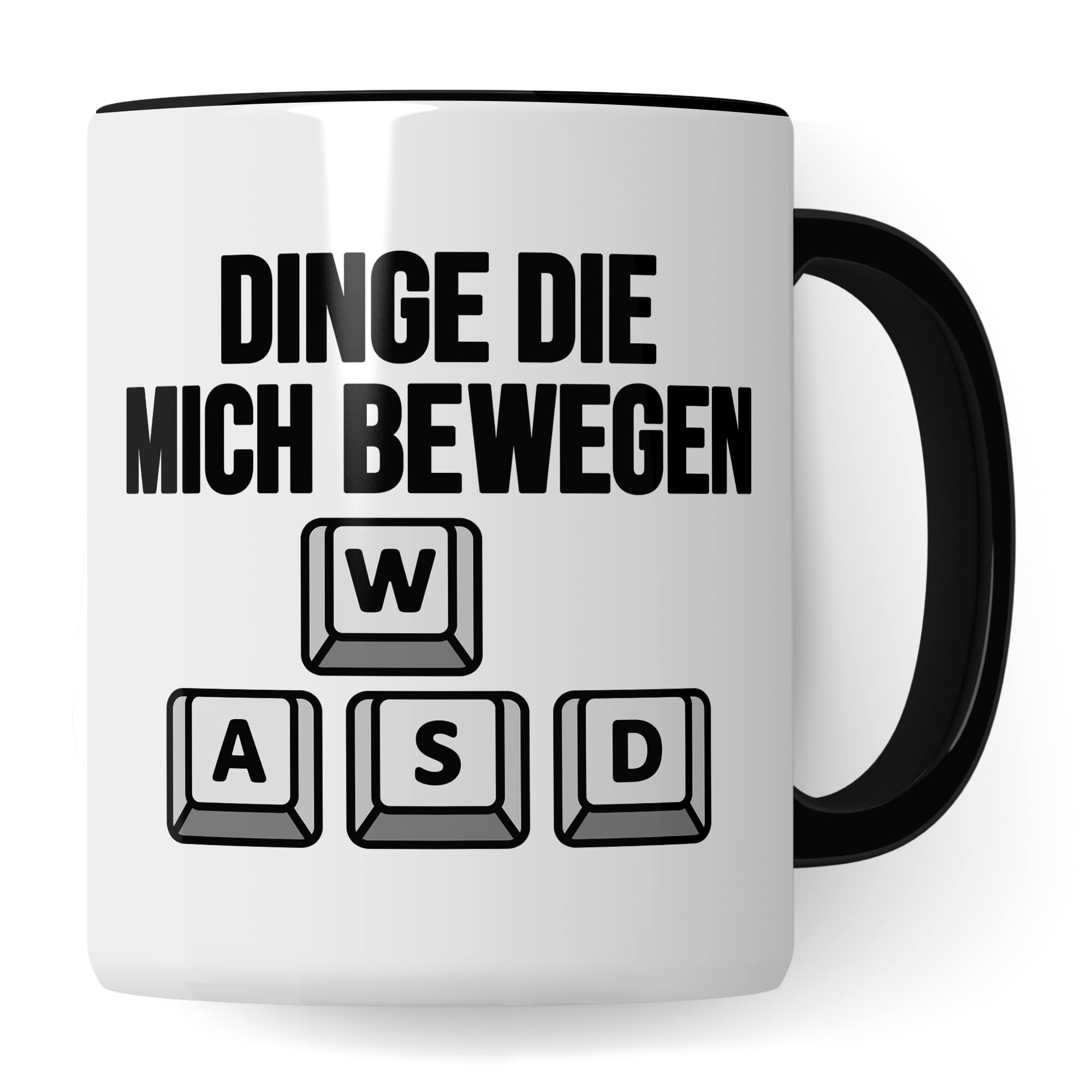 Gaming Tasse, Dinge die mich bewegen Kaffeetasse für Gamer Zocker Computerspieler Kaffee-Becher Geschenk Geschenkidee Nerd Teetasse mit Spruch lustig Gaming-Fans Computer-Spiele zocken