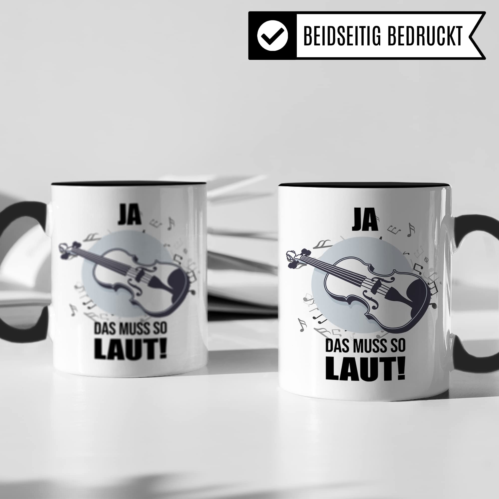 Geige Tasse - Musik Geschenk für Violinist Violinistin - Kaffeetasse Violine Geiger Geigerin Musiker Geigenspieler - Instrument Geschenkideen Becher Orcherster Spruch Kaffeebecher