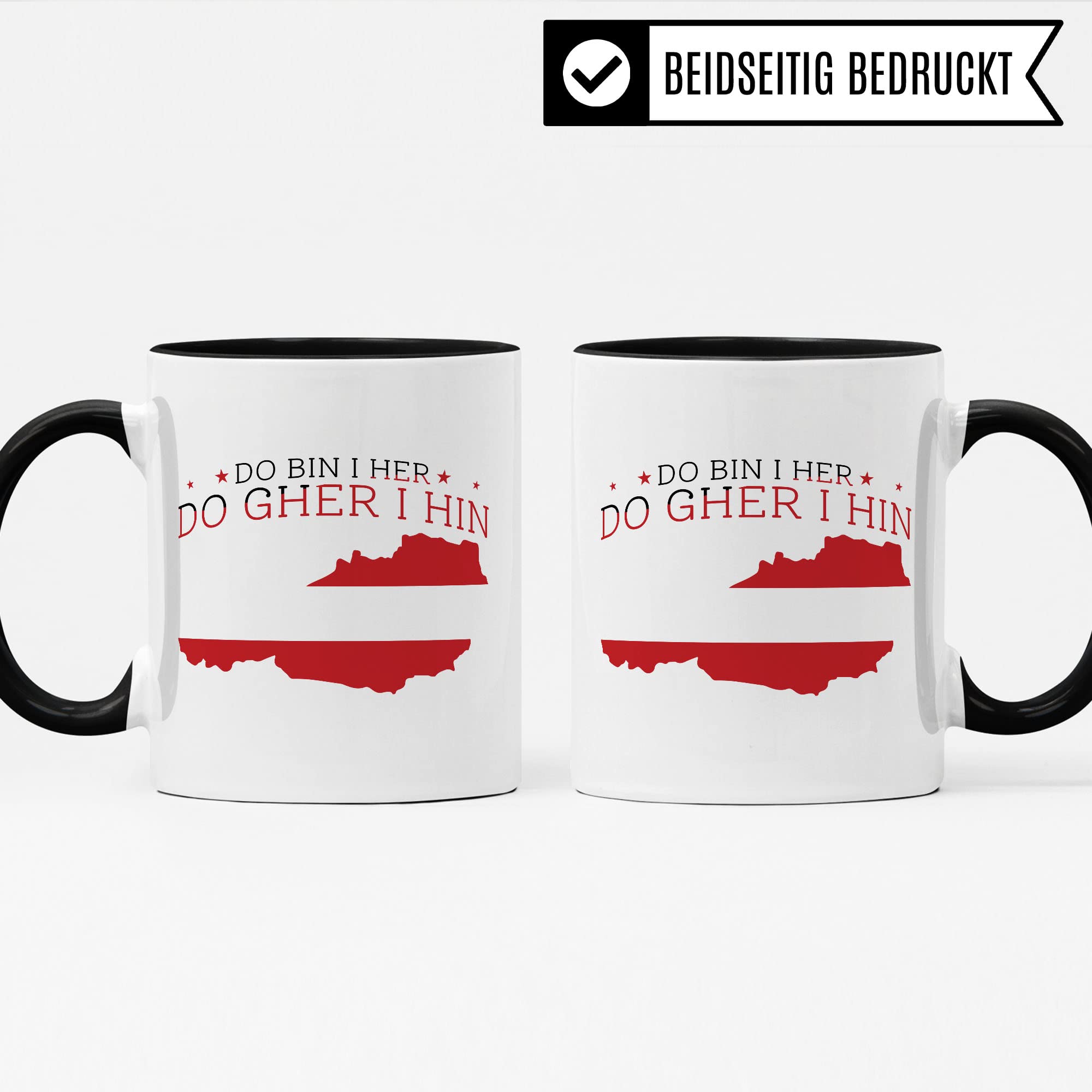 Österreich Tasse Geschenkidee Austria Kakaotasse Humor Witz Geschenk für Österreicher Österreicherin Kaffeetasse Heimat Kakaobecher
