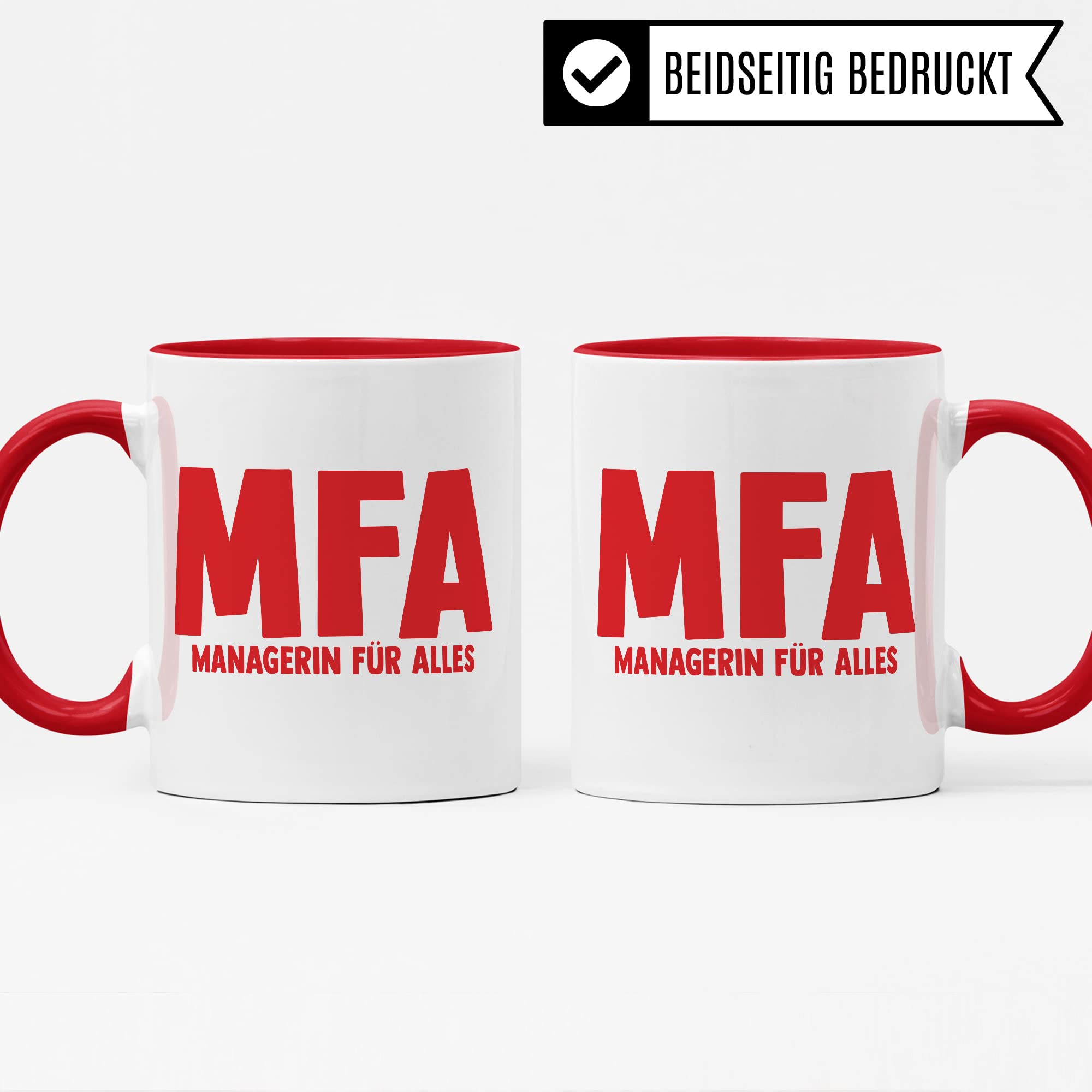 MFA Tasse, MFA - Managerin für alles, Krankenschwester Geschenk Arzthelferin Medizinische Fachangestellte Arzthelferin Kaffee-Becher Medizin Gesundheit