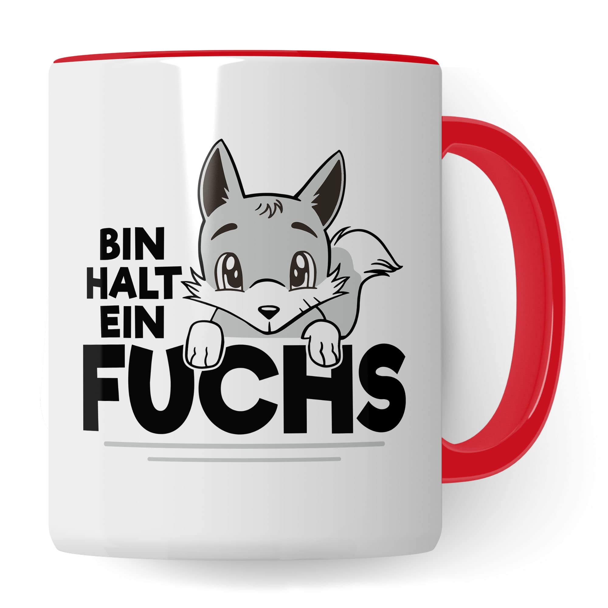 Fuchs Tasse, Bin halt ein Fuchs Spruch, Geschenk Schlaufuchs Besserwissen Schlaumeier, Fuchs-Motiv, Geschenk Kollegen Freund Freundin lustiger Fuchs Büro-Tasse