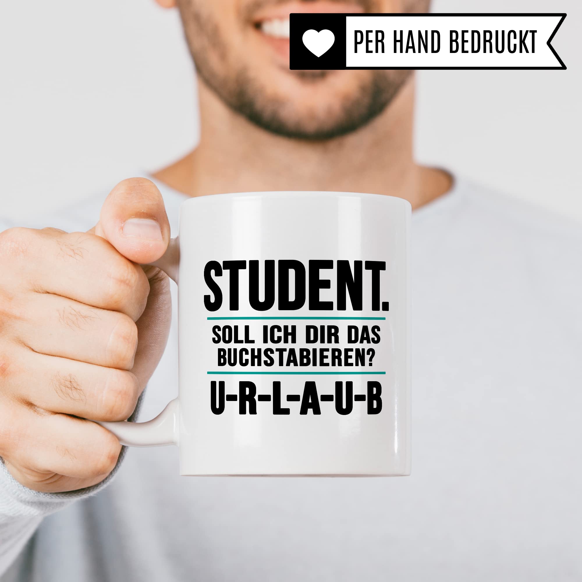 Studenten Tasse lustig Urlaub Student Kaffeetasse Witz Studentin Kaffee-Becher Studium Humor Studieren Geschenk Studienbeginn Geschenkidee Erstsemester