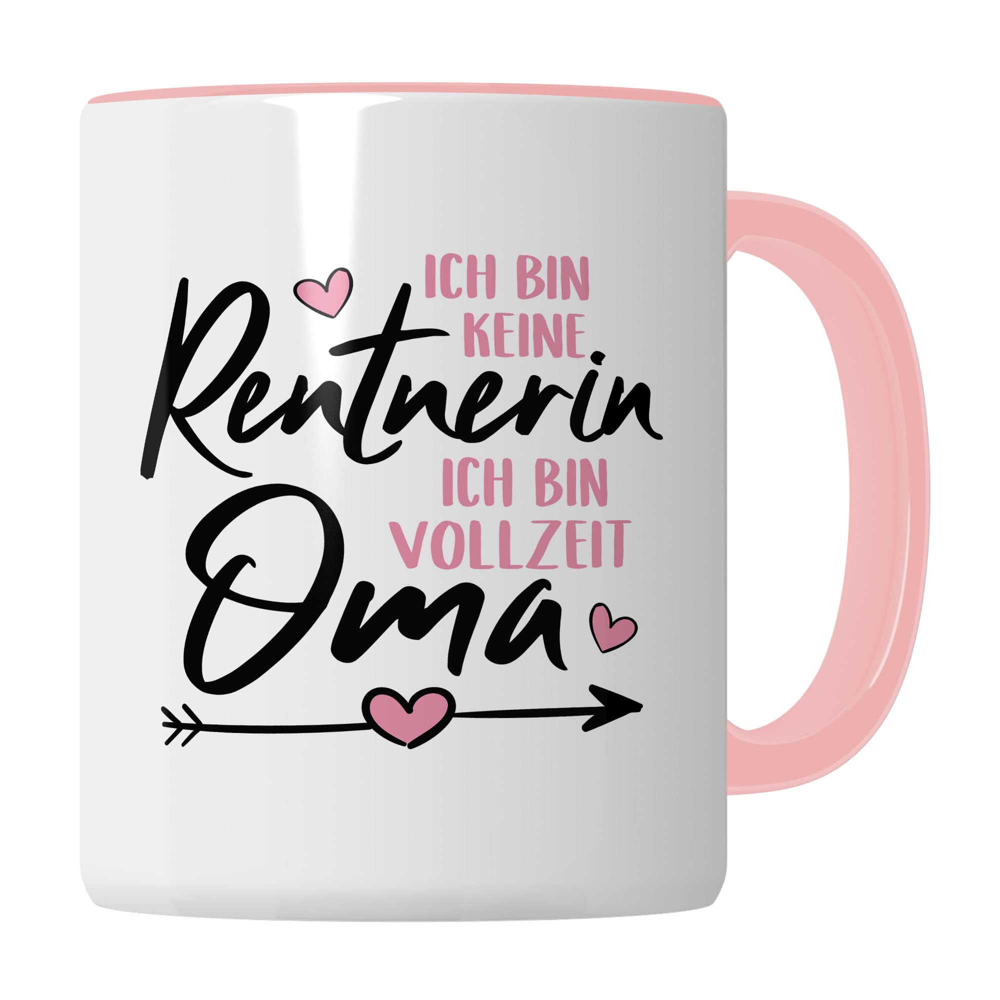 Oma Tasse, Ich bin keine Rentnerin - Ich bin Vollzeit Oma, Geschenk Großmutter, Spruch Enkel-Kinder schöner Spruch Geschenkidee Kaffeetasse