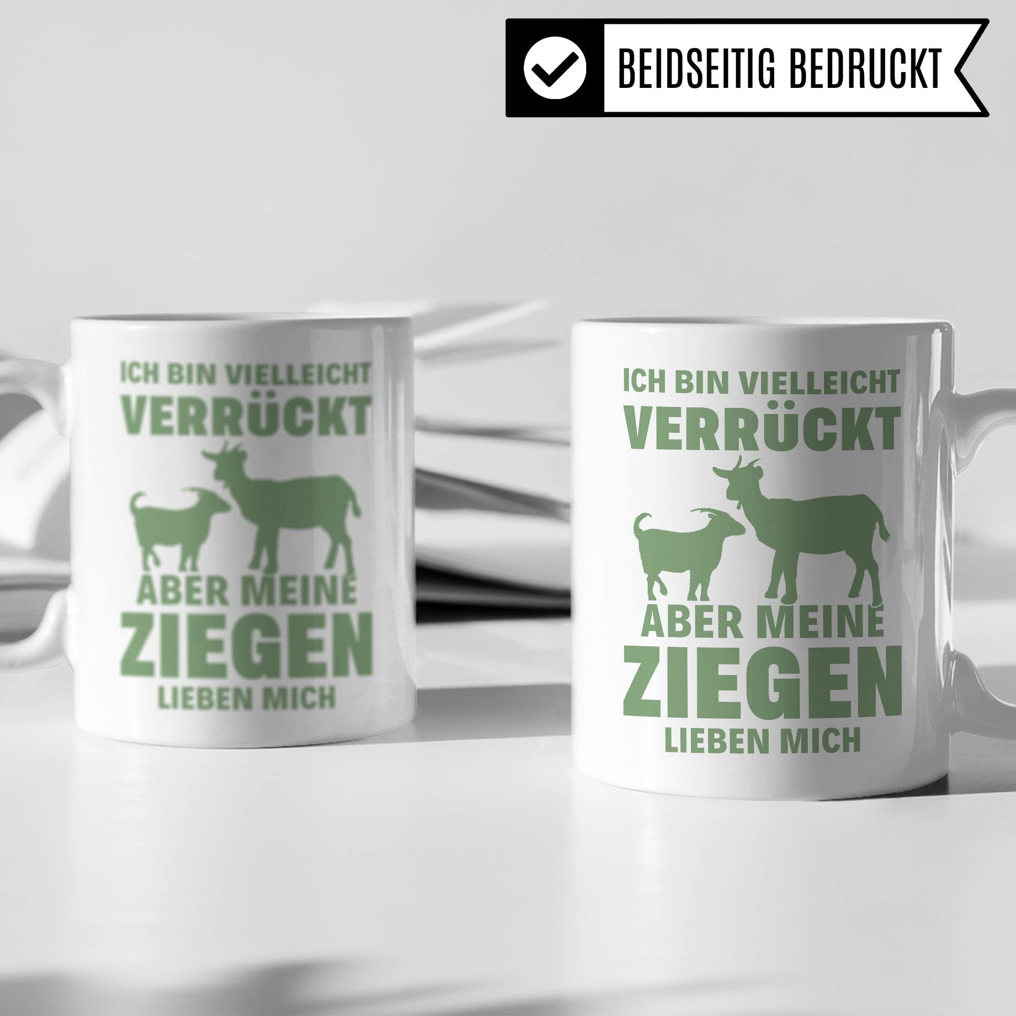 Ziegen Tasse Geschenkidee Bauernhof Kaffeetasse Geschenk für Hirte Hirtin Kaffeebecher Bauer Bäuerin Becher