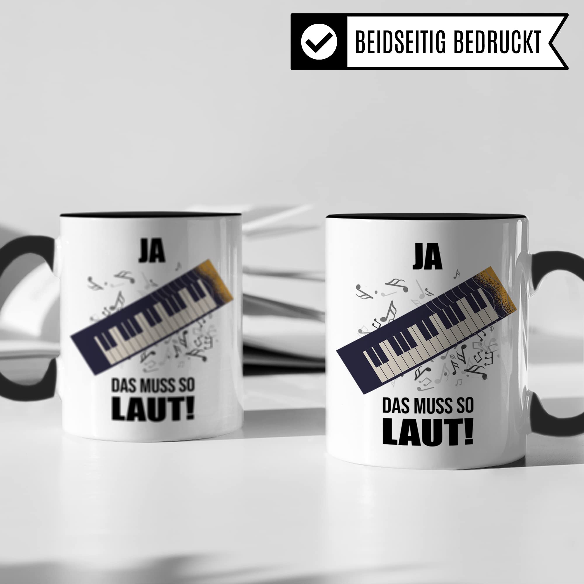 Keyboard Tasse - Musik Geschenk für Keyboarder Keyboarderin - Kaffeetasse Musiker Keyboardspieler - Instrument Geschenkideen Becher Piano Synthesizer Spruch Kaffeebecher