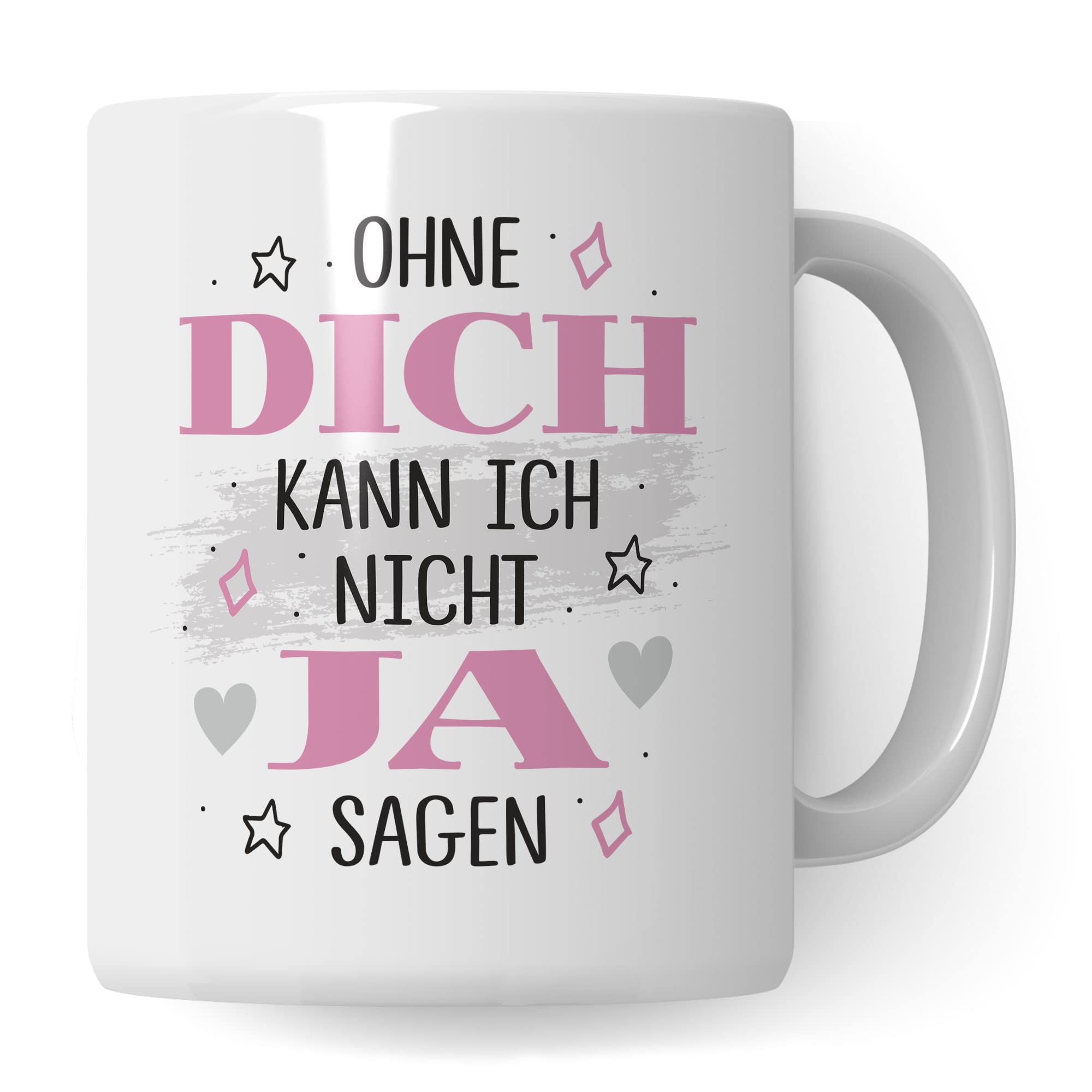 Trauzeugin fragen Tasse Trauzeuge fragen Ohne dich kann ich nicht JA sagen Spruch Geschenk Trauzeugin Trauzeuge süßes Motiv schöne Geschenkidee Kaffeetasse Teebecher Hochzeit