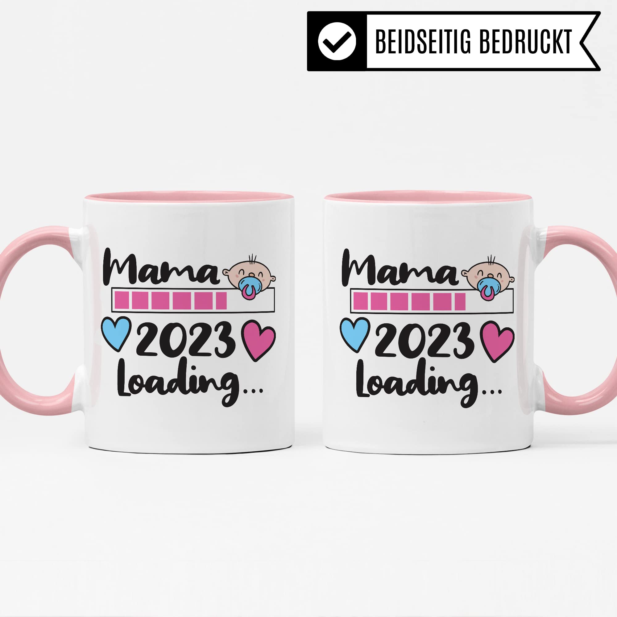 Tasse Mama 2023 Loading - Geschenk Schwangerschaft Tasse - Geschenk-Idee Schwanger werdende Mutter Kaffee-Becher