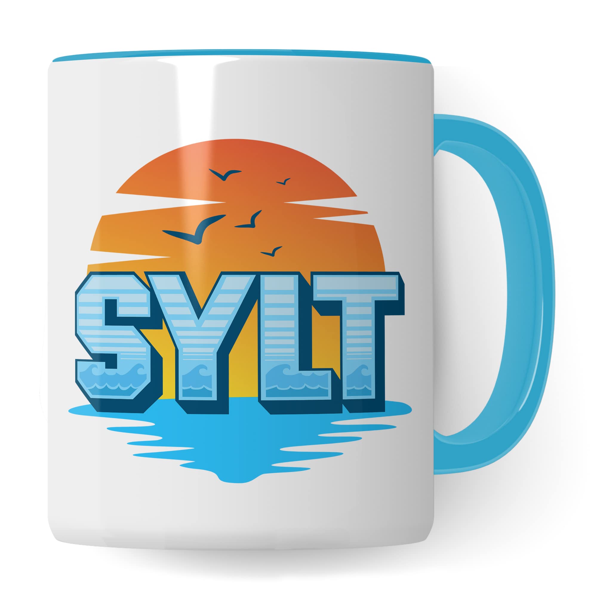 Sylt Tasse Kaffee-Tasse Kaffee-Becher Geschenkidee für Syltliebhaber Geschenk Syltfan Tasse Insel Sylt