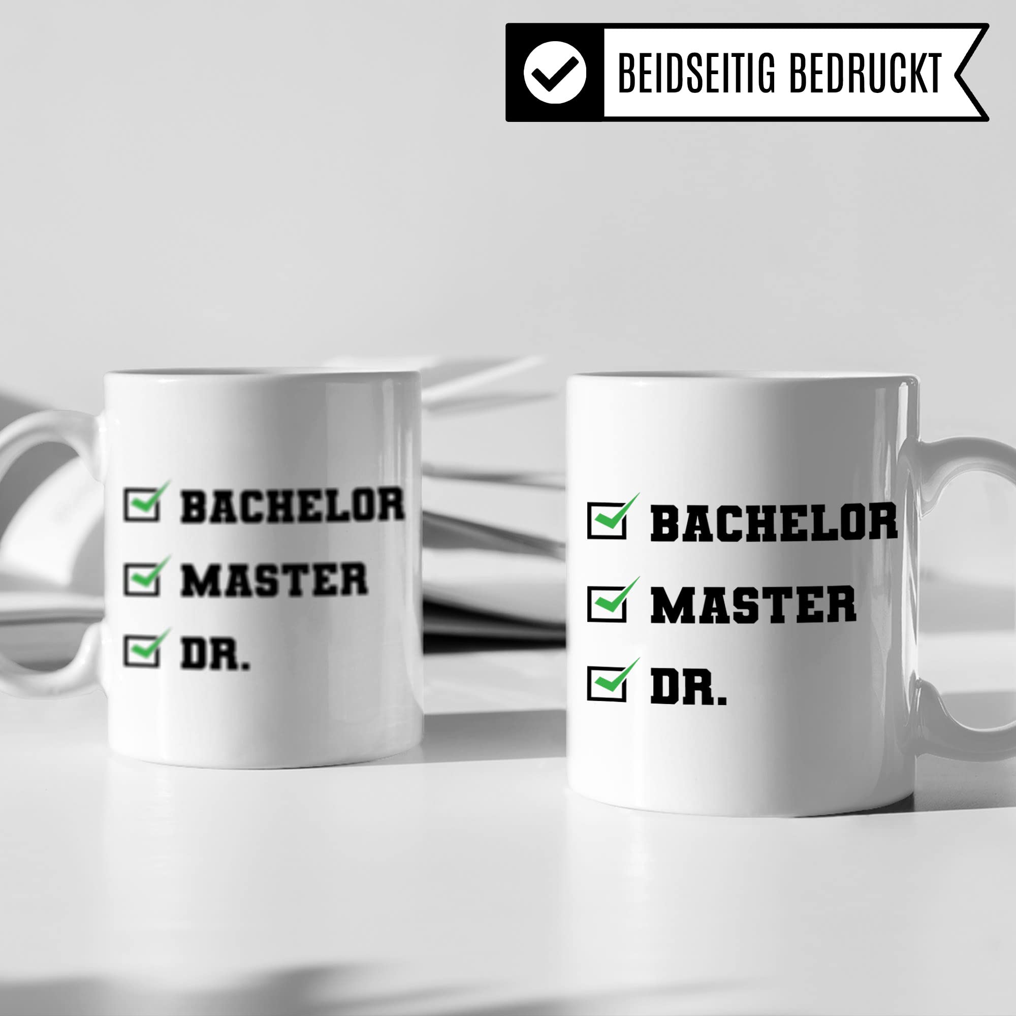 Doktortitel Tasse, Kaffebecher mit Spruch lustig, Doktor Geschenk, Kaffeetasse Humor Witz Geschenkidee für Doktorarbeit, Doktorin Teetasse Dr. Becher