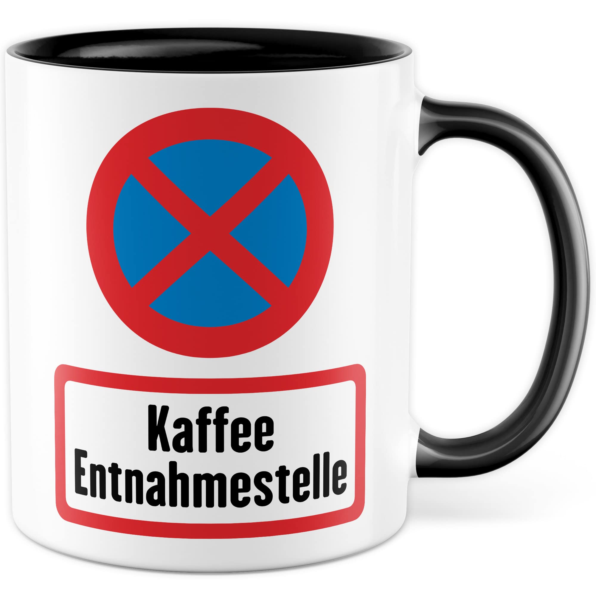 Kaffee Entnahmestelle Tasse Feuerwehr Geschenkidee Kaffeetasse mit lustigen Spruch Geschenk für Feuerwehrmann Kaffeebecher Feuerwehrauto Becher