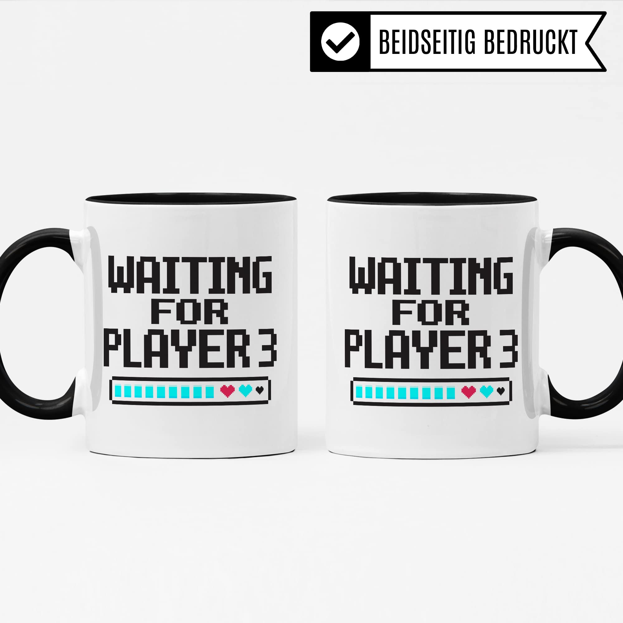 Schwangerschaft Tasse, Waiting for Player 3, Geschenk werdende Eltern, schöner Spruch Geschenkidee werdender Vater werdende Mutter Kaffeetasse, Eltern Geschenk