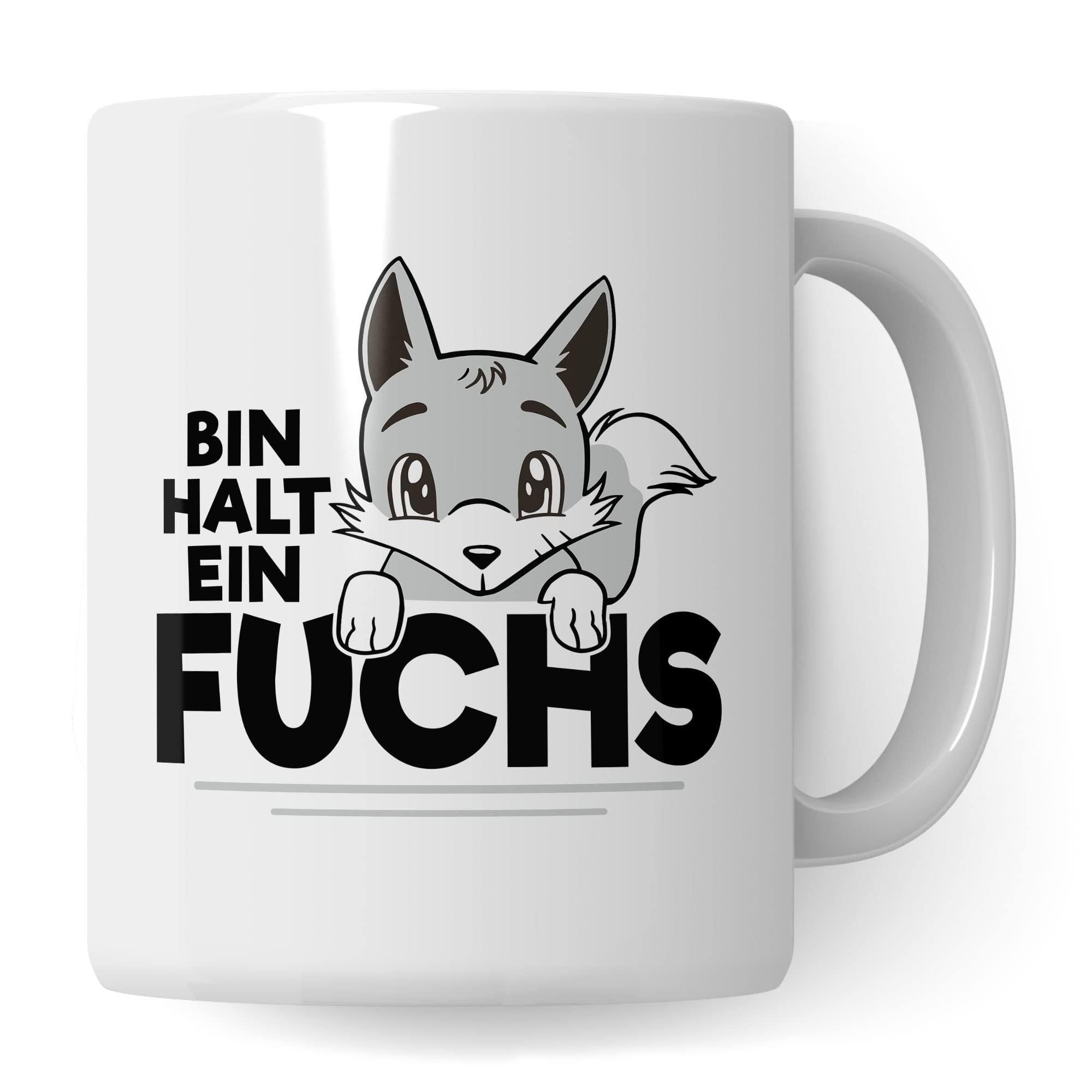 Fuchs Tasse, Bin halt ein Fuchs Spruch, Geschenk Schlaufuchs Besserwissen Schlaumeier, Fuchs-Motiv, Geschenk Kollegen Freund Freundin lustiger Fuchs Büro-Tasse