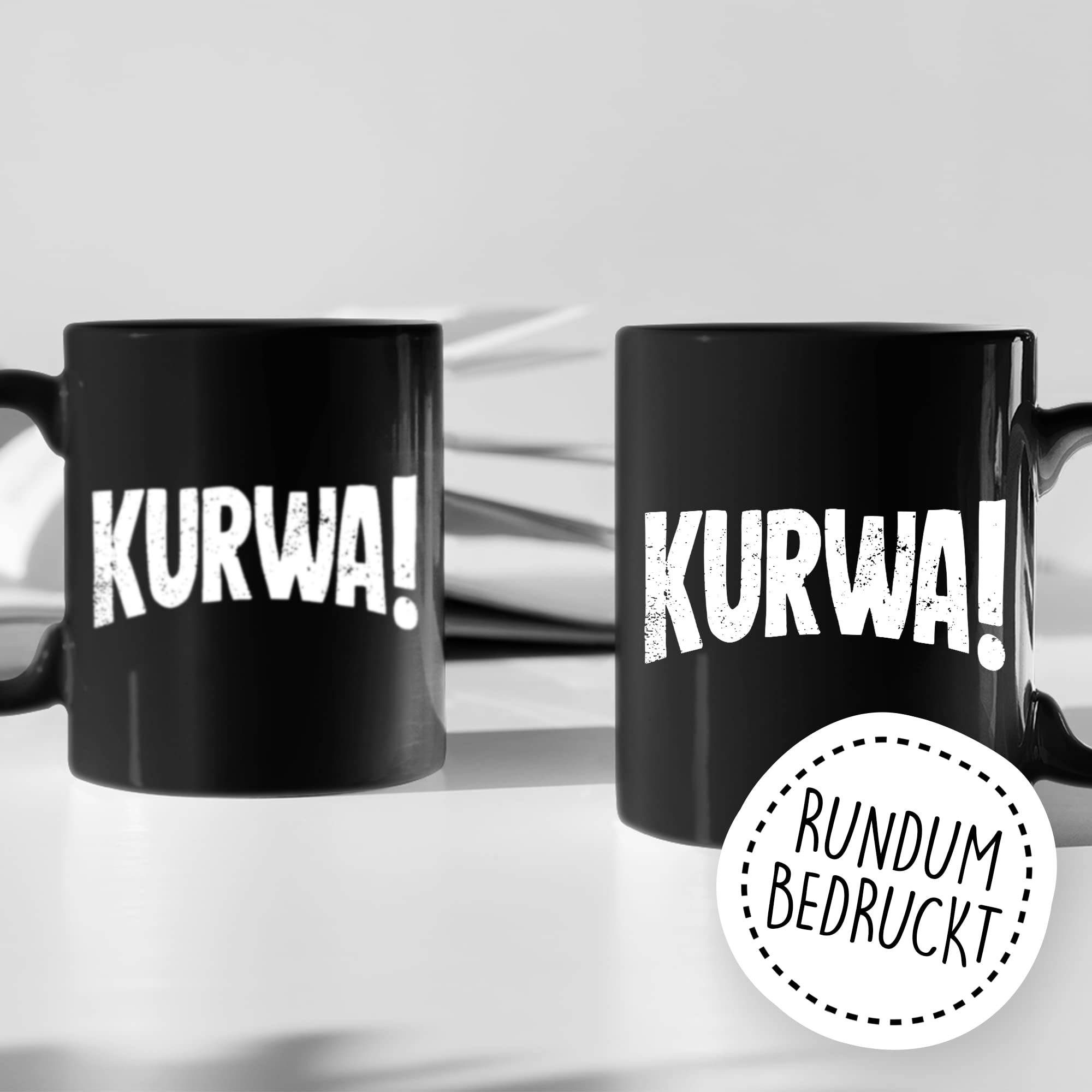 Kurwa Tasse lustige Kaffeetasse mit Spruch polnisch Kaffee-Becher Polen Witz kurwa mac Geschenkidee Pole Polin Geschenk Ostblock Polnisch Sarkasmus Schimpfwort Beleidigung Sprache