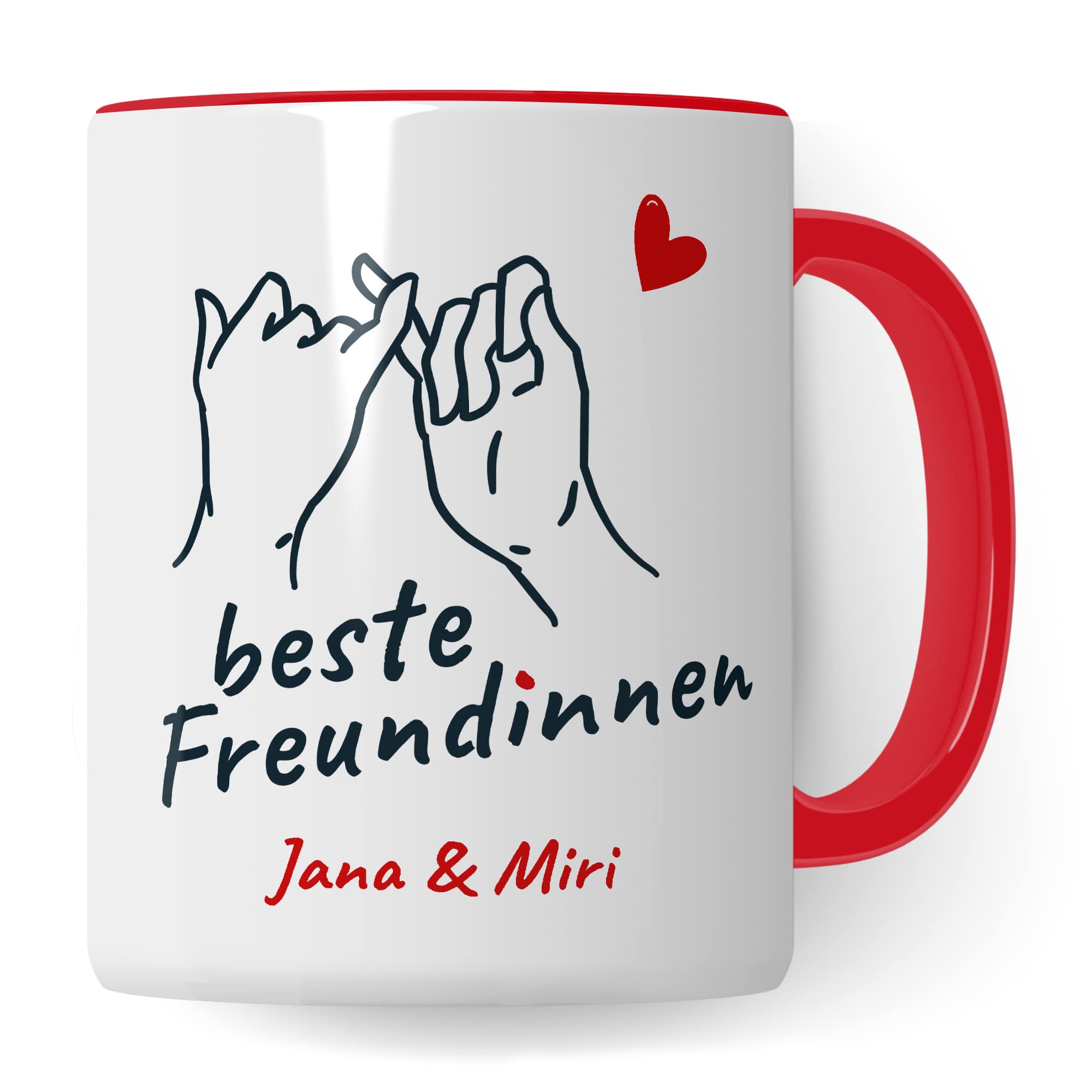 Beste Freundinnen Tasse personalisierbar Custom Freundin Kaffeetasse BFF Kaffee-Becher Frauen Geschenk-Idee Freundschaft persönlich