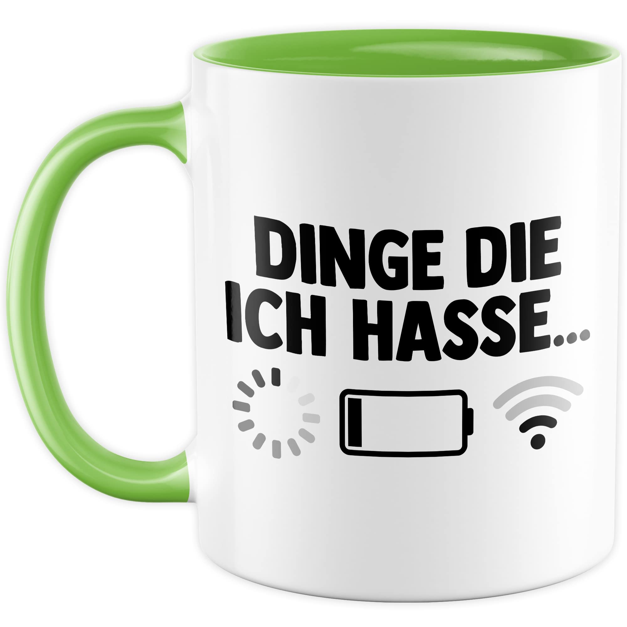 Dinge die ich hasse Tasse Schlechter Empfang Geschenkidee Kaffeetasse Wlan Akku Geschenk für Teenager Kaffeebecher Teen Becher