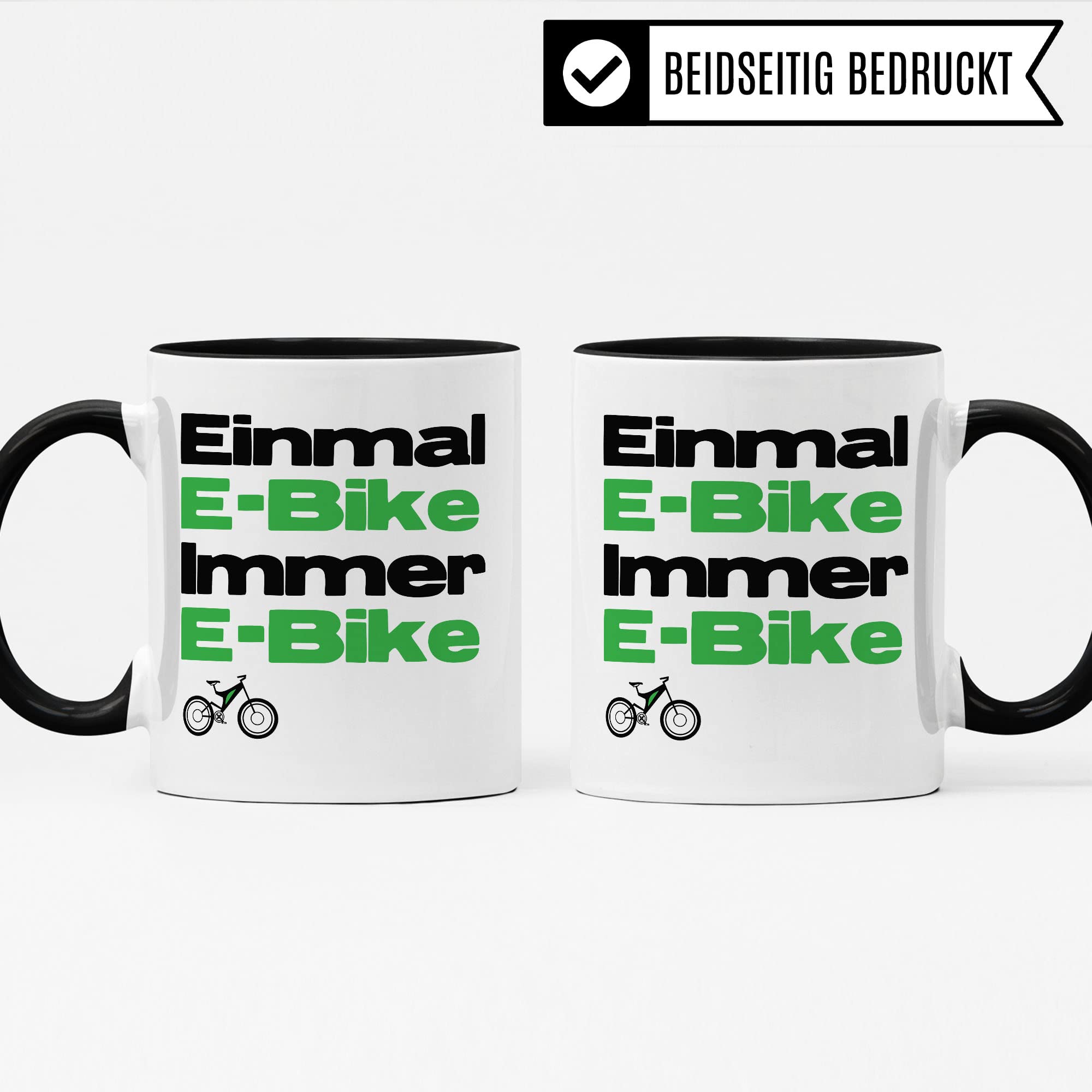 E-Bike Tasse Geschenk Fahrrad Kaffeetasse Geschenkidee für Fahrradfahrer Kaffeebecher Elektrofahrrad Becher