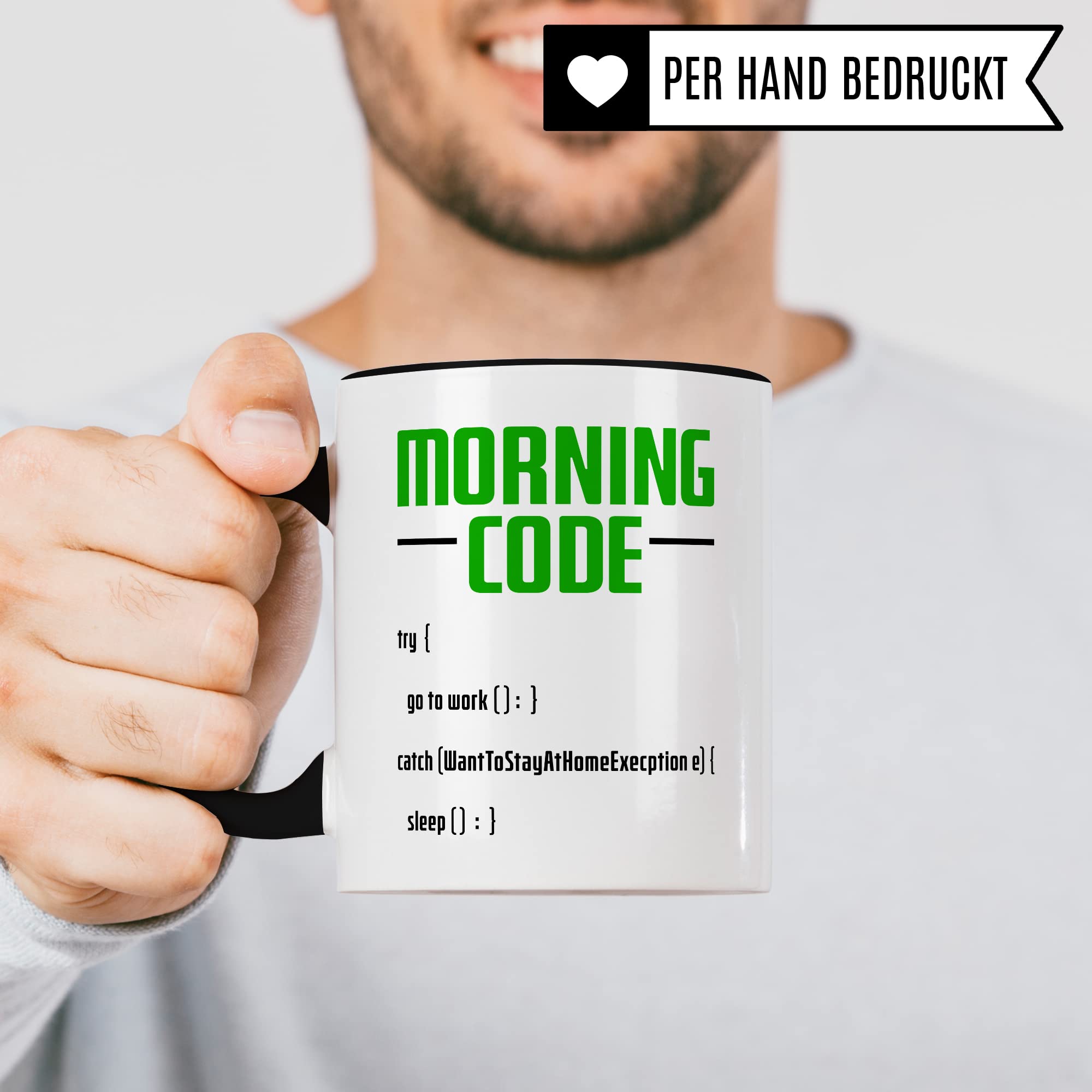 Informatiker Tasse Kaffeetasse Informatik-Student Morning Code Programmieren Kaffee-Becher lustig Geschenk Sarkasmus Geschenkidee Programmierer