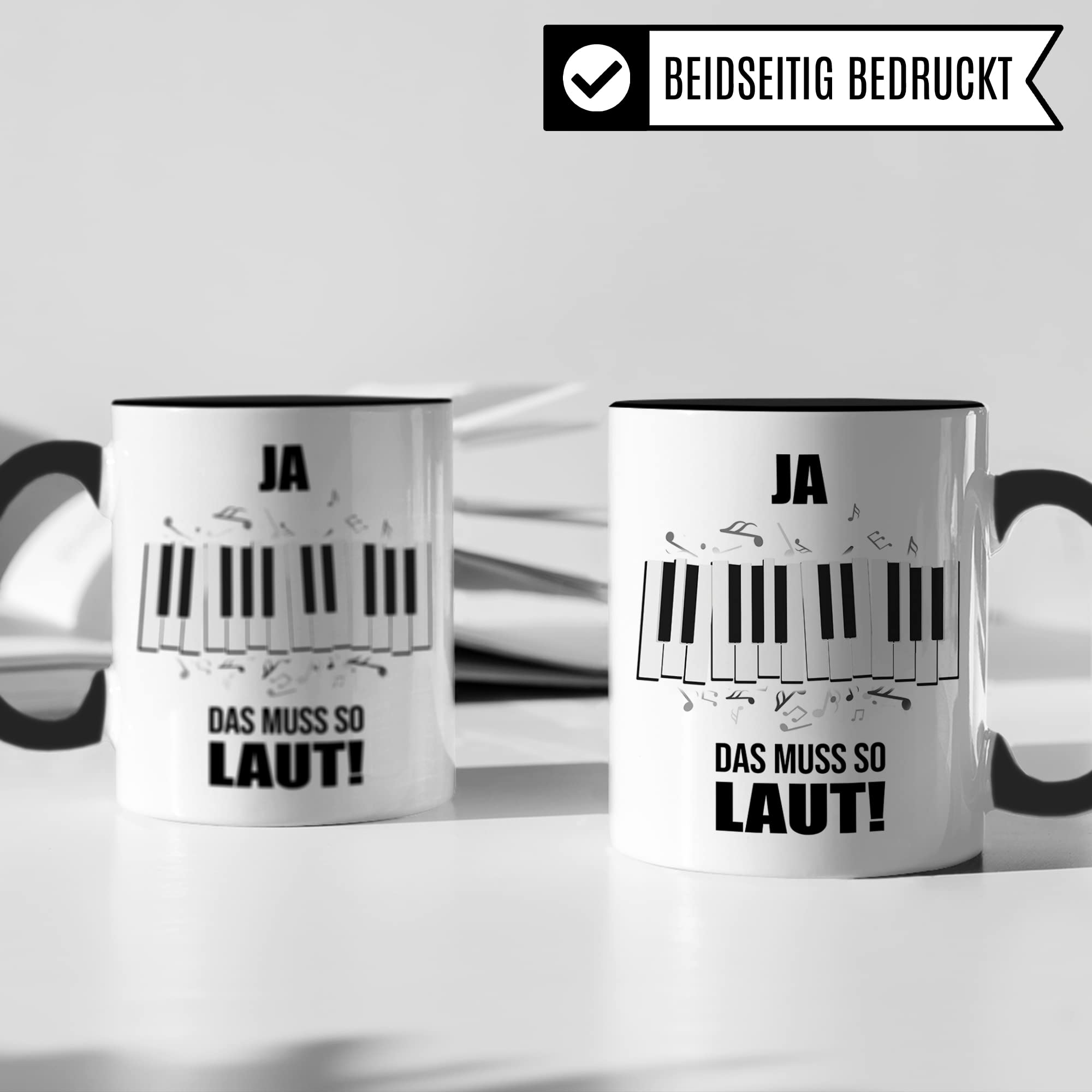 Klavier Tasse - Musik Geschenk für Pianist Pianistin - Kaffeetasse Musiker Klavierspieler - Instrument Geschenkideen Becher Klavierspielerin Spruch Kaffeebecher