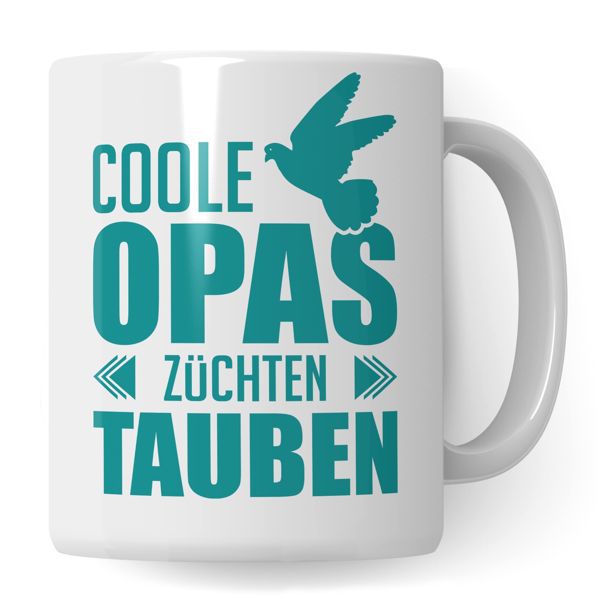 Tauben Züchter Tasse Geschenkidee, Kaffebecher mit Spruch lustig, Taubenzüchter Geschenk, Opa Kaffeetasse Humor Witz Geschenk für Großvater, Taube Teetasse