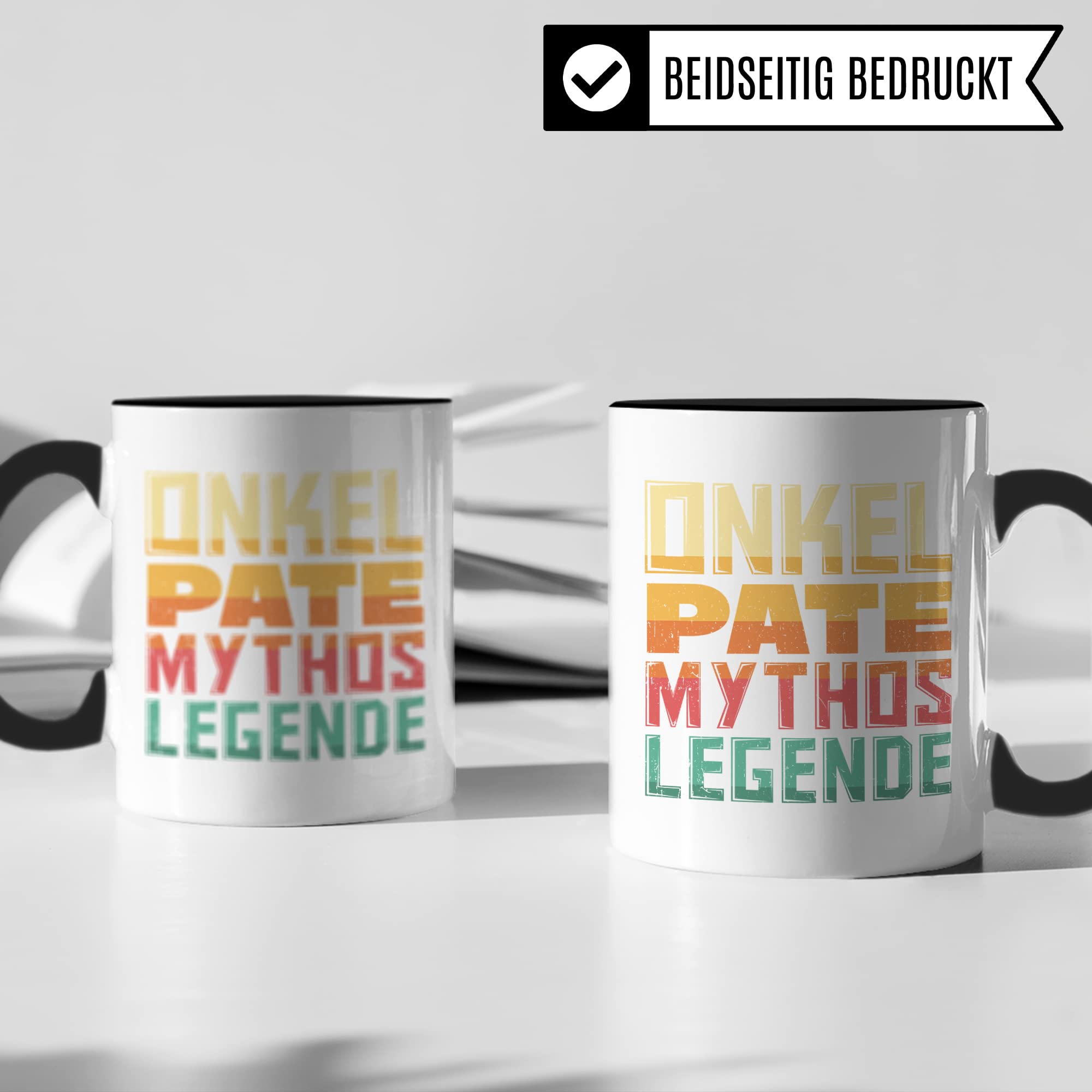 Patenonkel Tasse, Tasse mit Spruch lustig, Onkel Geschenkidee, Pate Kaffebecher, Kaffeetasse Humor Witz Geschenk für Patenonkel, Kaffeebecher für Männer, Legende Ironie Teetasse