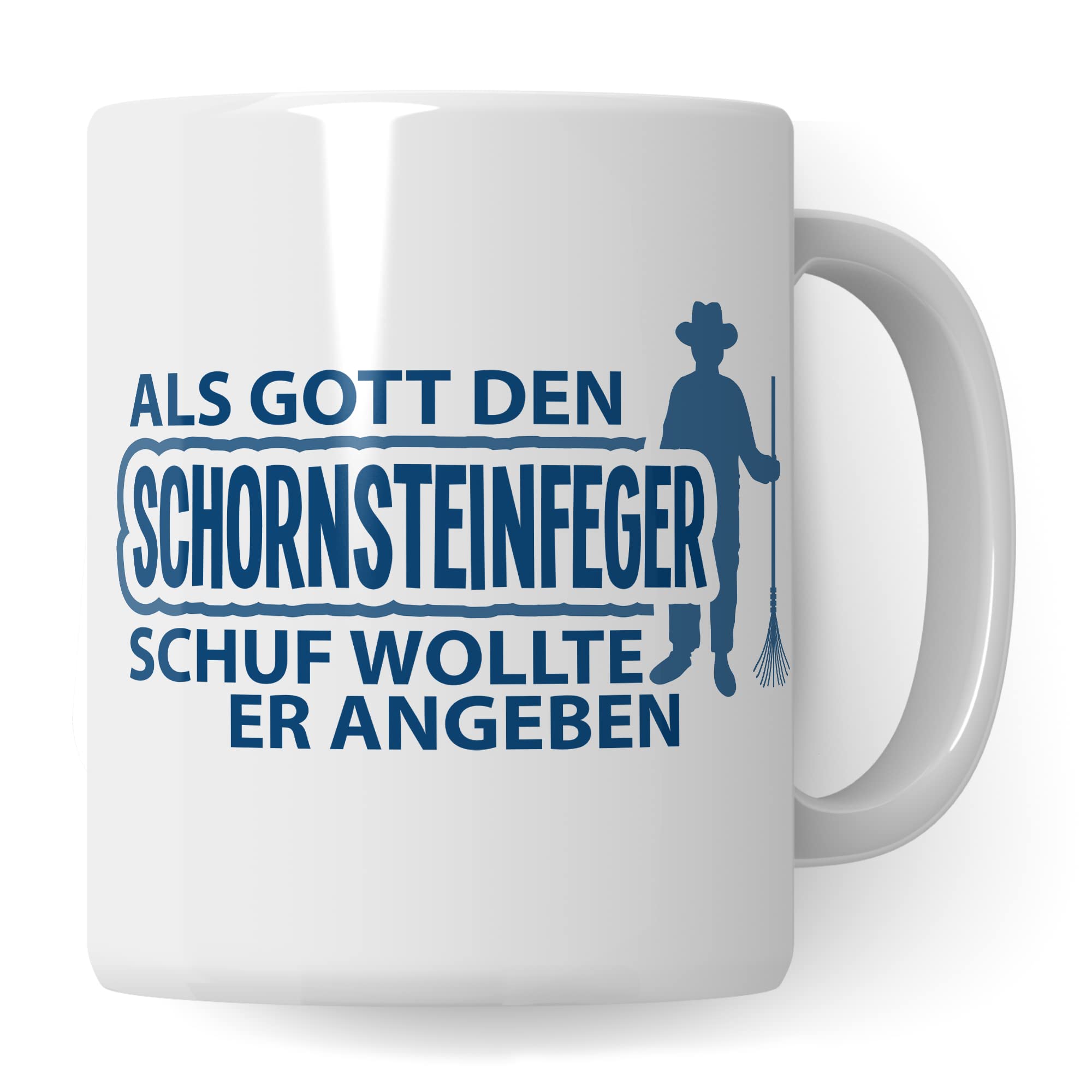 Schornsteinfeger Tasse Geschenkidee, Kaminfeger Geschenk, Kaffeebecher mit Spruch lustig, Kaffeetasse Humor Witz Geschenkidee für Kaminkehrer, Meister Teetasse