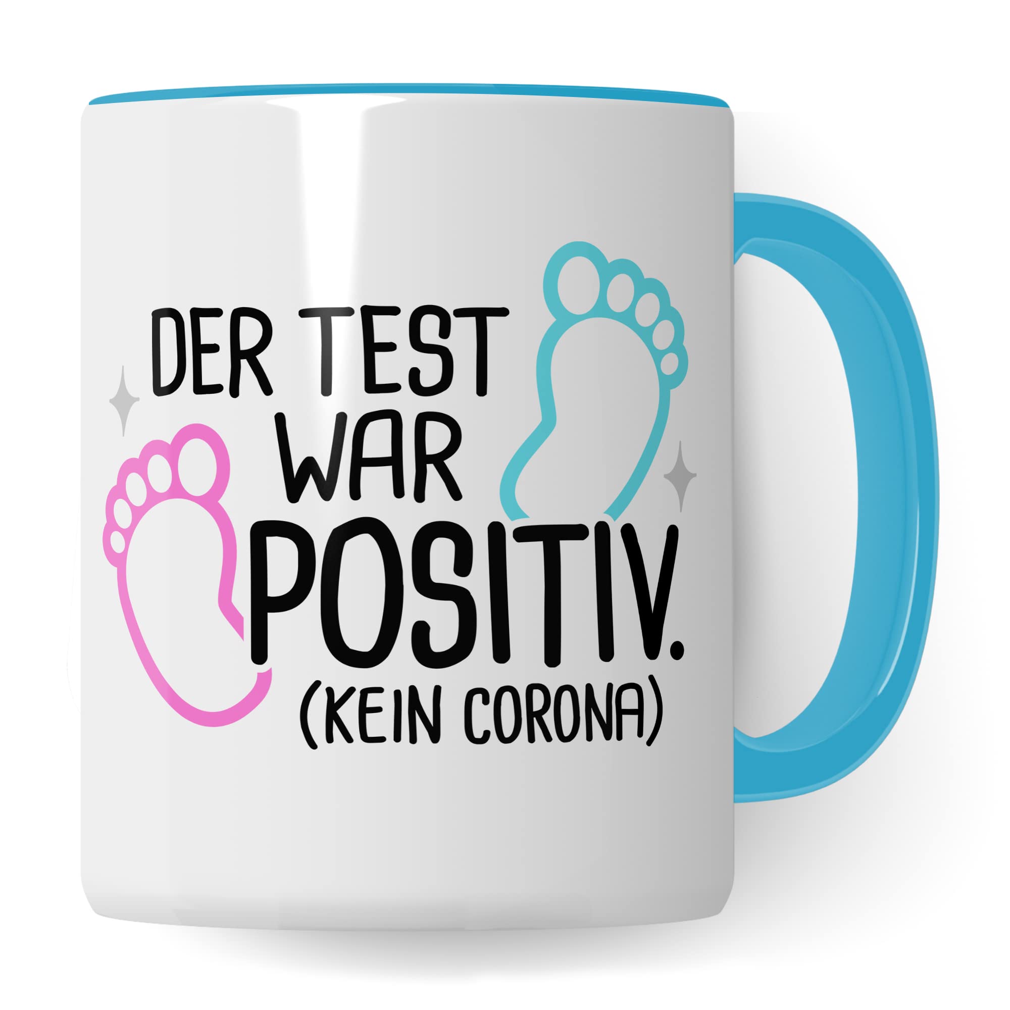 Schwangerschaft Tasse, Der Test war positiv, werdende Mama Geschenk Schwanger Freundin Papa Vater Geschenke für Opa Opa Schwester Bruder schöner Spruch Kaffee-Becher