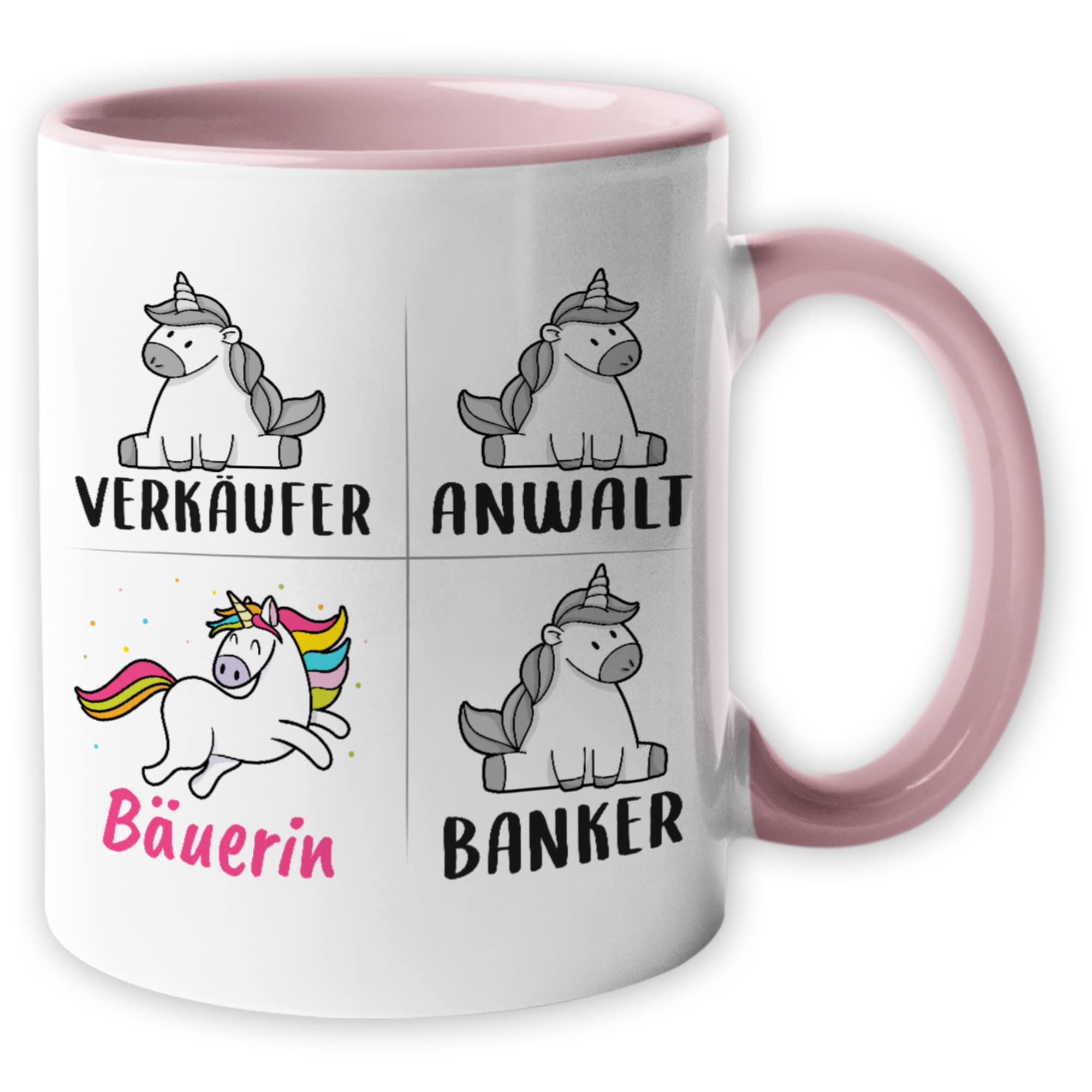 Tasse Bäuerin lustig, Bäuerin Geschenk, Spruch Bauernhof Agrarierin Geschenkidee, Kaffeetasse Beruf Landwirtschaft Kaffeebecher Bauerin Frauen Einhorn Frauen Teetasse Landwirtin Becher