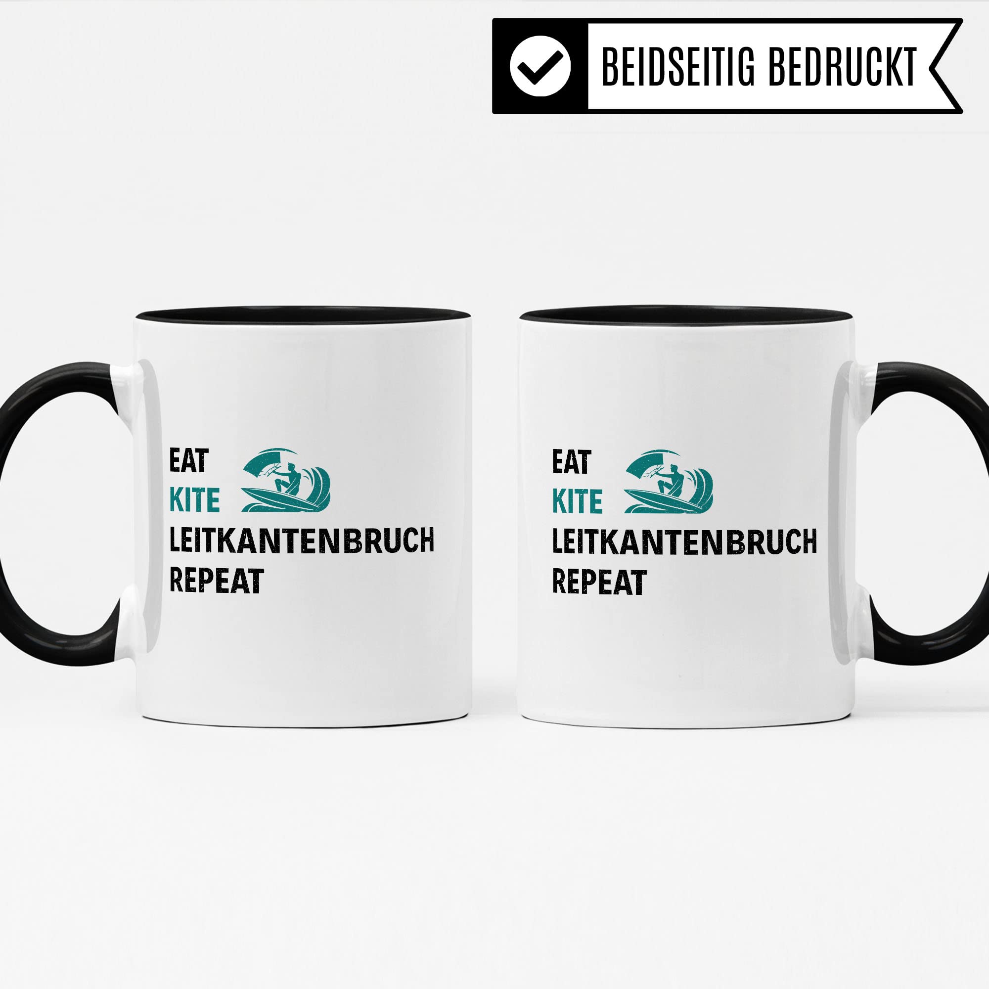 Kiten Tasse Geschenkidee Kite Kaffeetasse Humor Witz Geschenk für Kiter Kaffeebecher Surf Becher