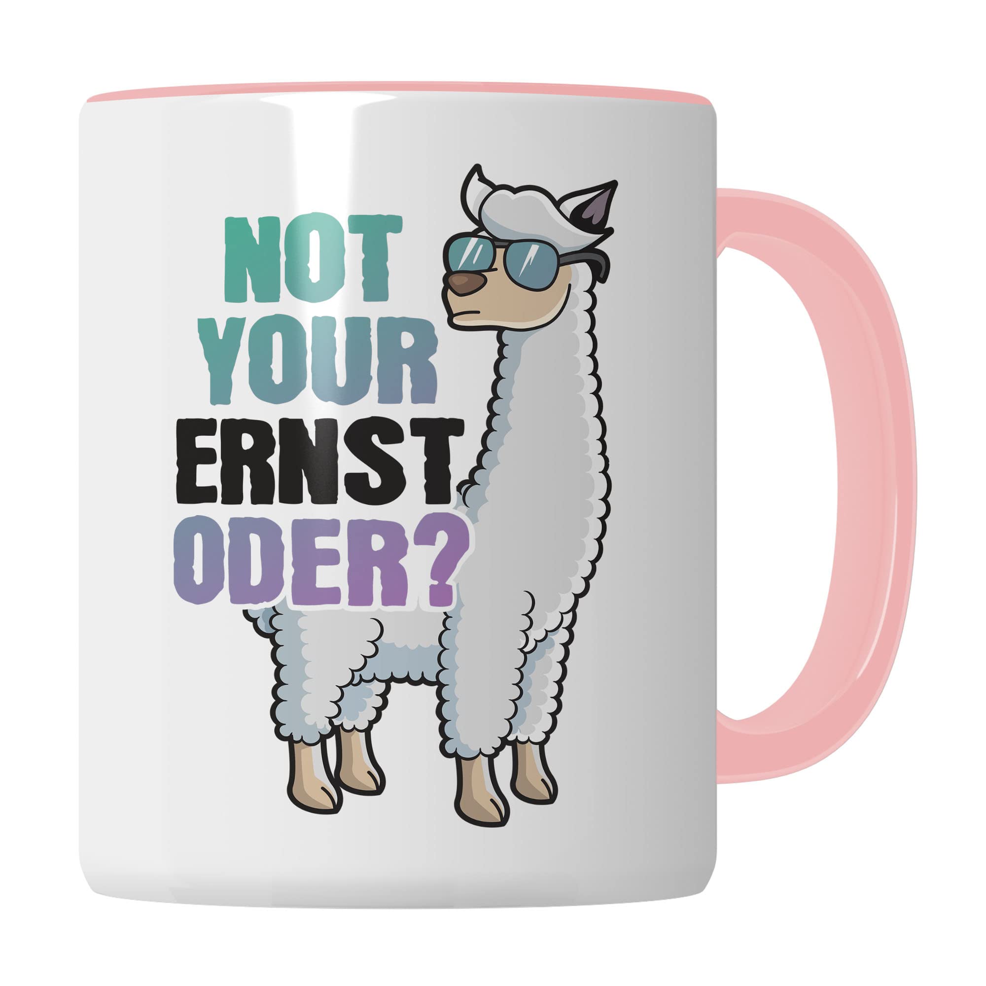 Tasse Alpaka-Motiv, Not your ernst oder? Spruch, Süßes Geschenk Alpakaliebhaber, süße Alpaka-Tasse Motiv Geschenkidee lustiger Spruch Beruf Freund Freundin Kollegen Kaffeetasse