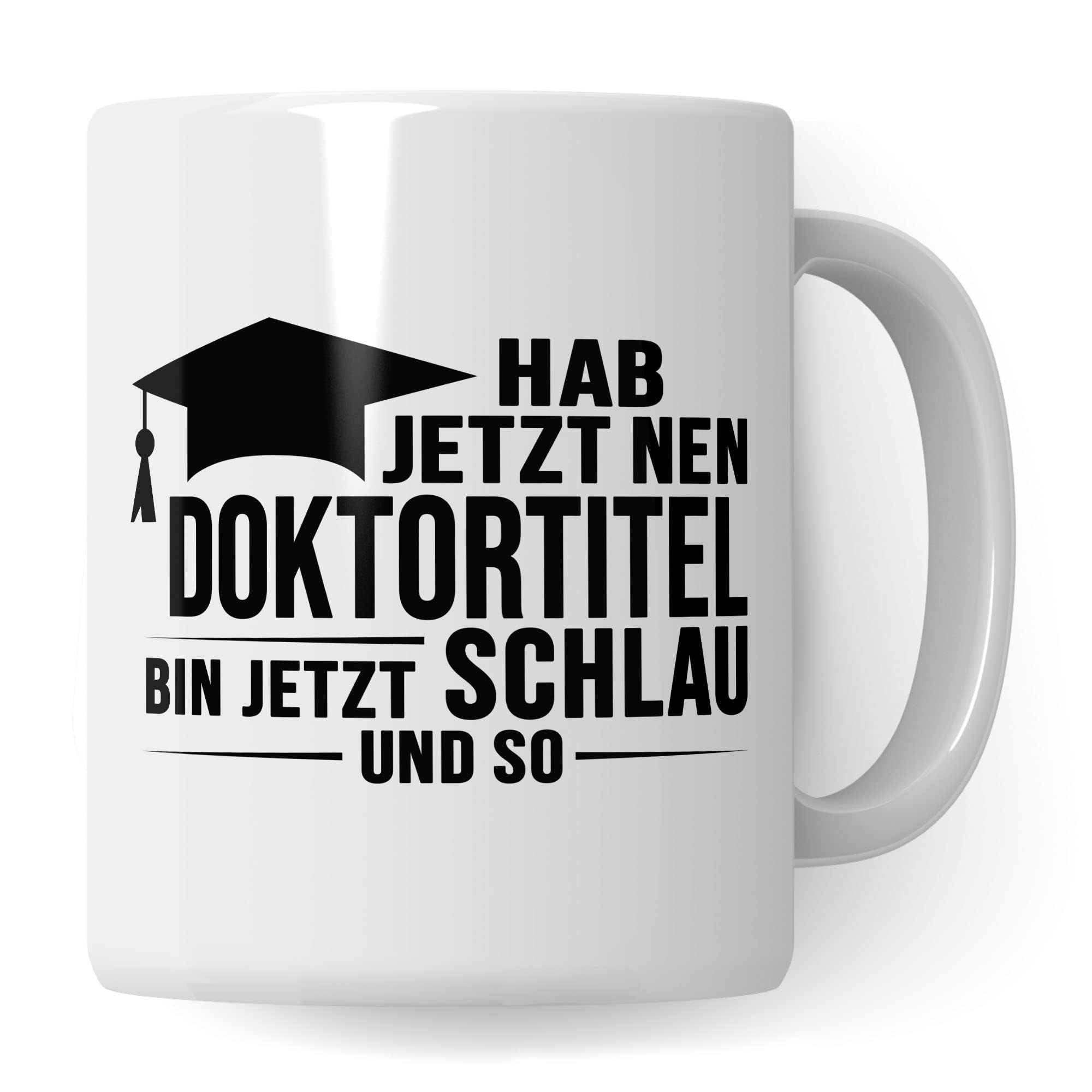 Doktortitel Tasse Geschenkidee, Kaffeebecher mit Spruch lustig, Doktor Geschenk, Kaffeetasse Humor Witz Geschenkidee für Doktorarbeit, Doktorin Teetasse