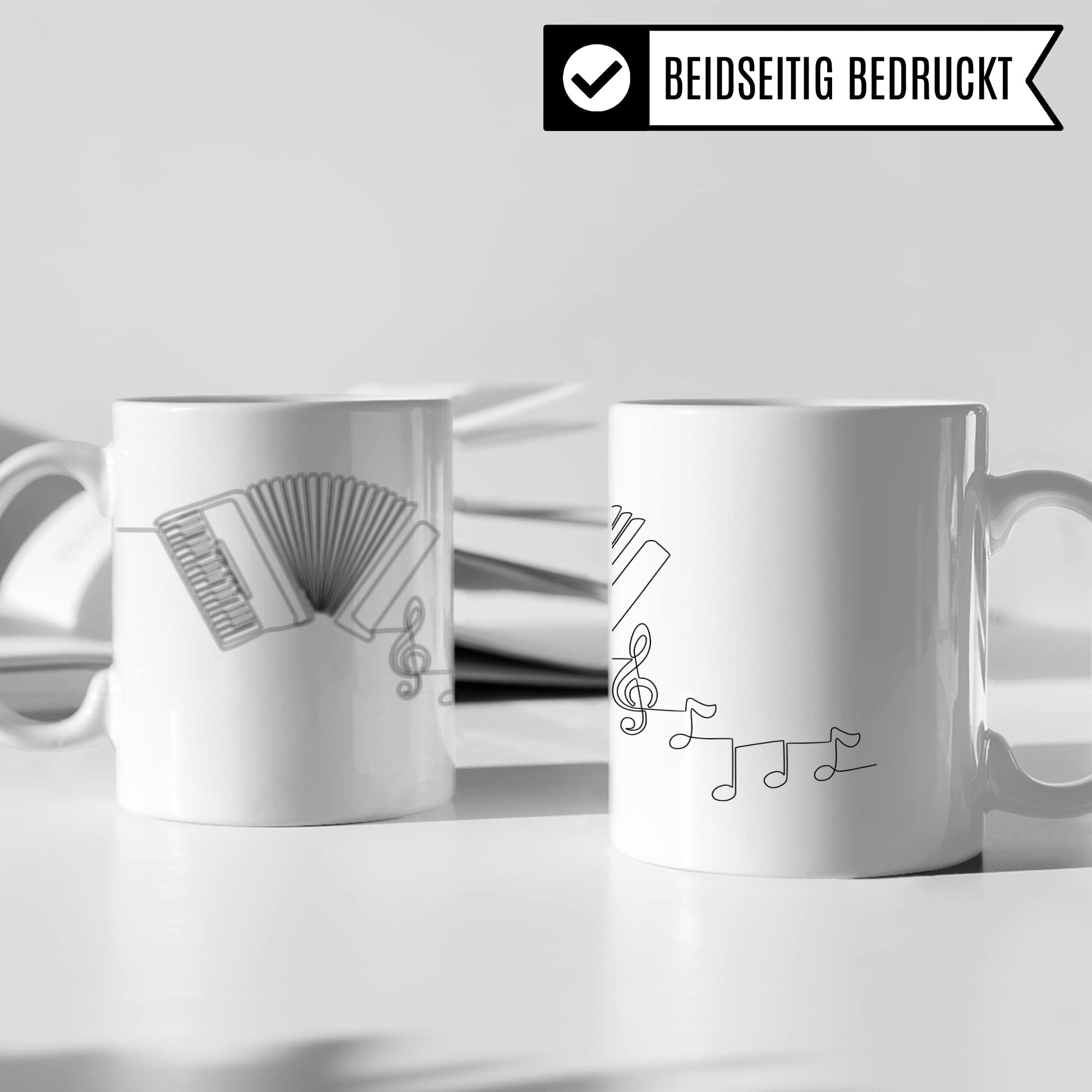 Akkordeon Tasse - Musik Geschenk für Akkordeonist - Kaffeetasse Musiker Ziehharmonika Handharmonika Akkordeonspieler - Instrument Geschenkideen Akkordeonisten Zeichnung Design Kaffee-Becher