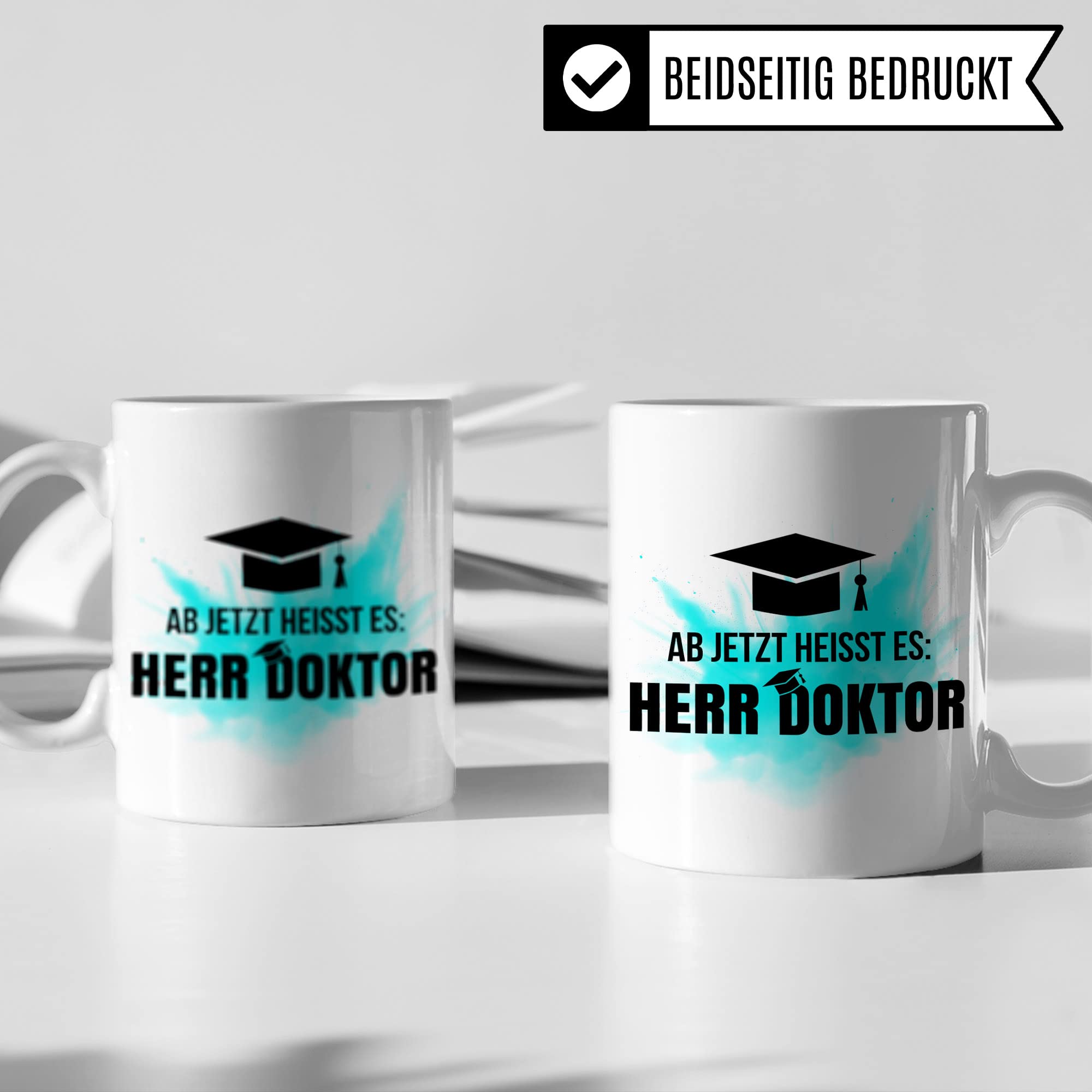 Doktor Tasse - Doktortitel Geschenkidee zur Doktorarbeit Promotion - Kaffebecher mit Spruch lustig Geschenk - Kaffeetasse promoviert Dissertation Dr. Teetasse