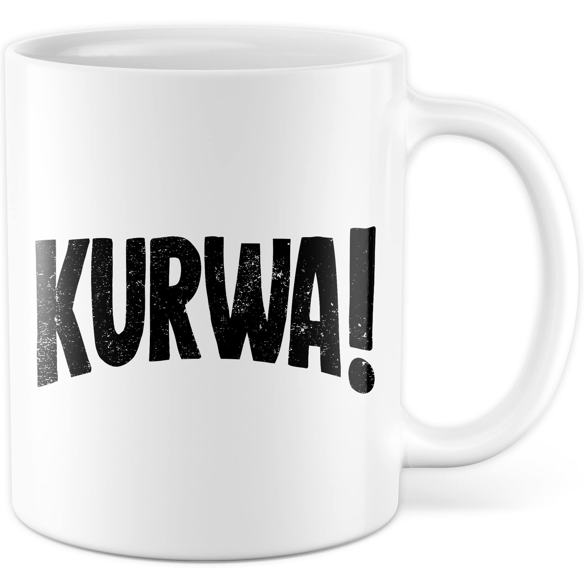 Kurwa Tasse lustige Kaffeetasse mit Spruch polnisch Kaffee-Becher Polen Witz kurwa mac Geschenkidee Pole Polin Geschenk Ostblock Polnisch Sarkasmus Schimpfwort Beleidigung Sprache