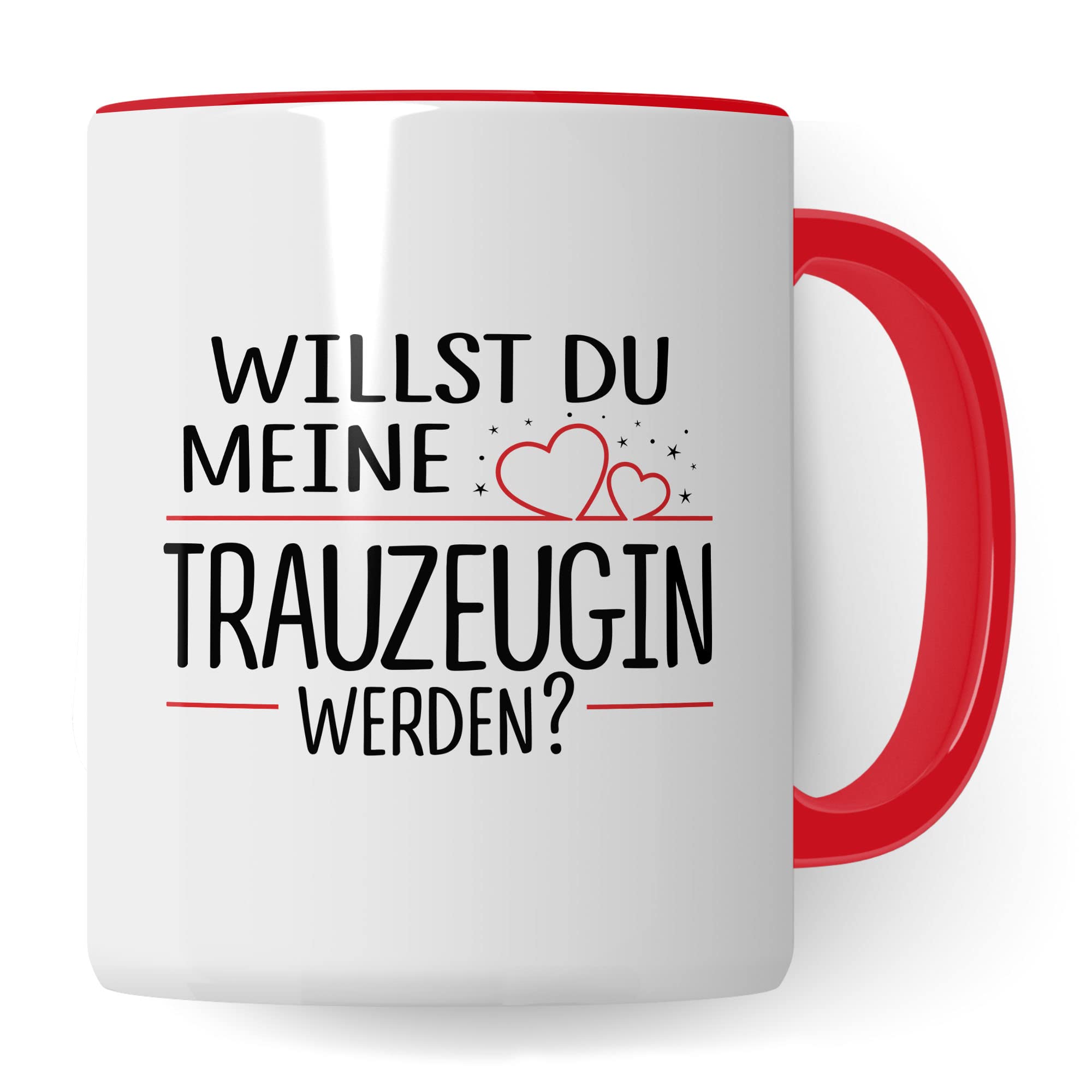 Trauzeugin fragen Tasse Willst du meine Trauzeugin werden? Geschenk Trauzeugin süßes Motiv schöne Geschenkidee Kaffeetasse Teebecher Hochzeit