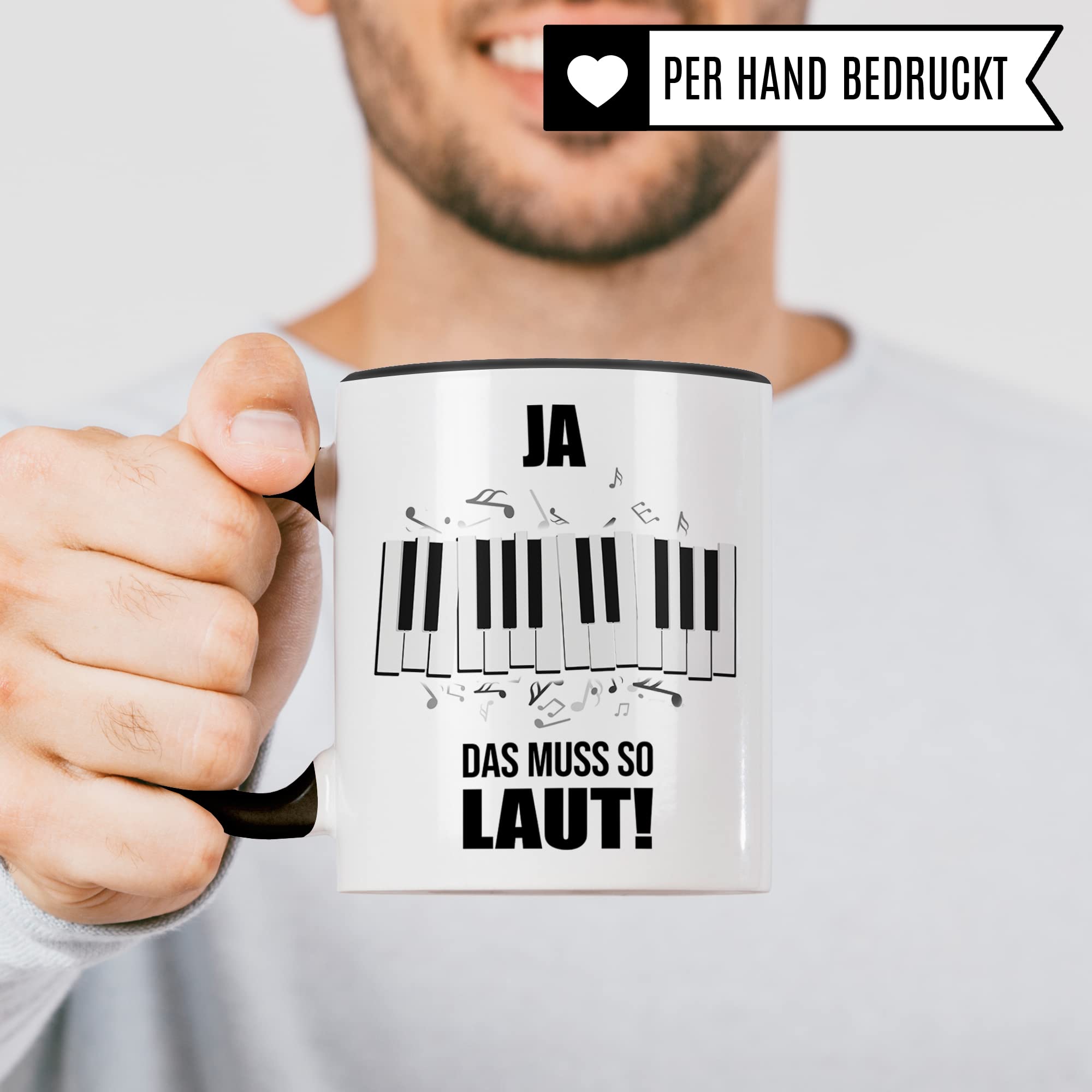 Klavier Tasse - Musik Geschenk für Pianist Pianistin - Kaffeetasse Musiker Klavierspieler - Instrument Geschenkideen Becher Klavierspielerin Spruch Kaffeebecher