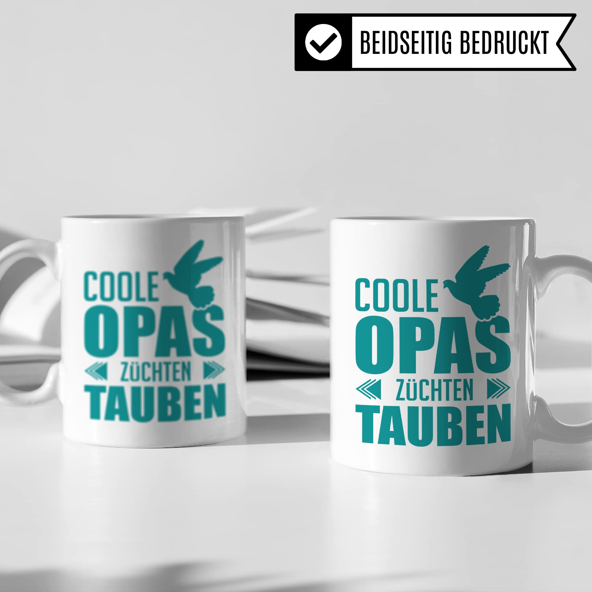 Tauben Züchter Tasse Geschenkidee, Kaffebecher mit Spruch lustig, Taubenzüchter Geschenk, Opa Kaffeetasse Humor Witz Geschenk für Großvater, Taube Teetasse